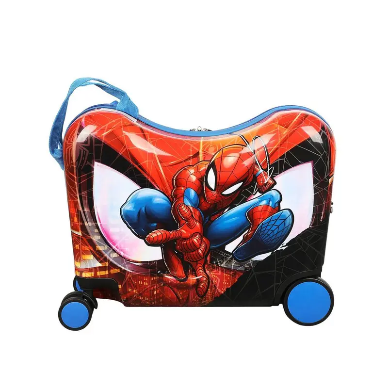 Spider-Man Red & Blue Kids Ride-On Suitcase with Wheels
