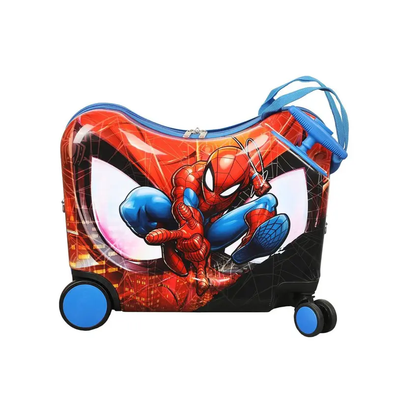 Spider-Man Red & Blue Kids Ride-On Suitcase with Wheels image 2