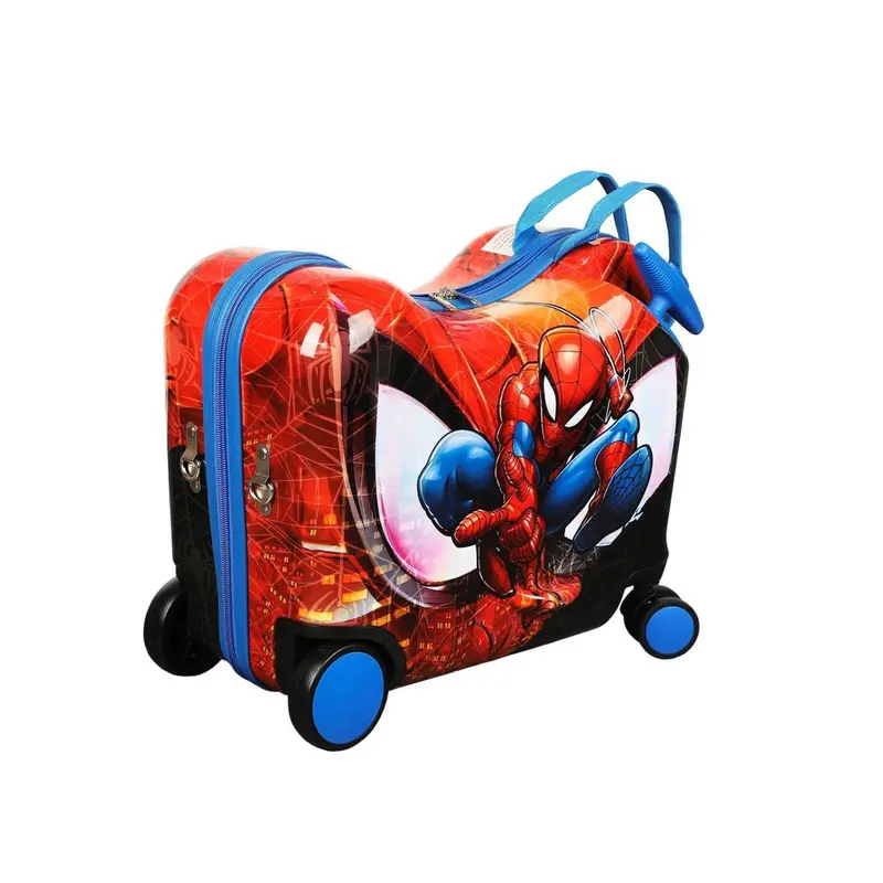 Spider-Man Red & Blue Kids Ride-On Suitcase with Wheels image 3