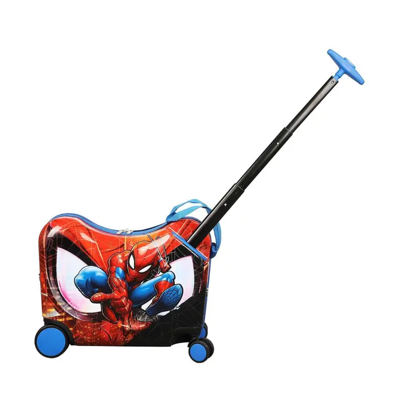 Spider-Man Red & Blue Kids Ride-On Suitcase with Wheels image 5