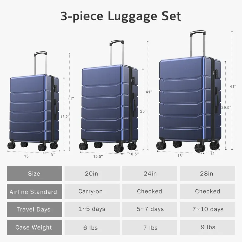 Black Hard Shell Expandable Spinner Suitcase with TSA Lock image 8