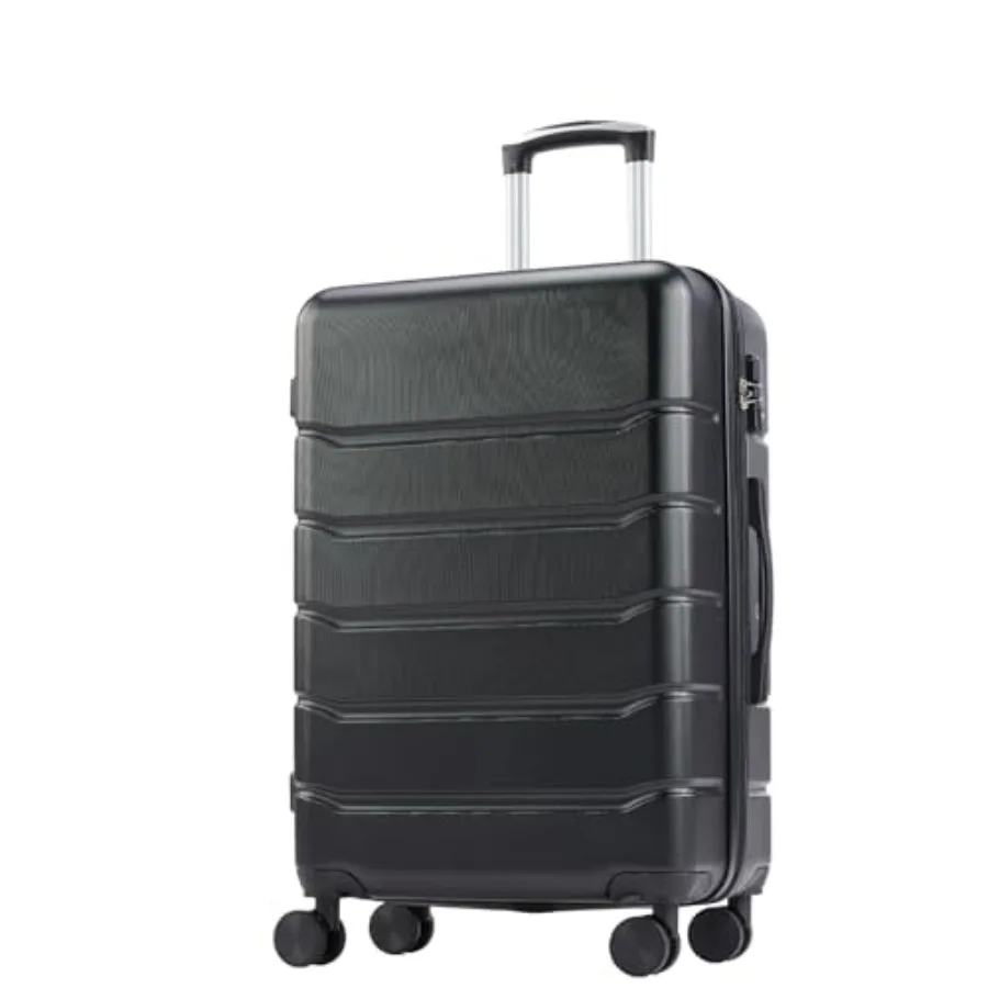 Black Hard Shell Expandable Spinner Suitcase with TSA Lock image 10