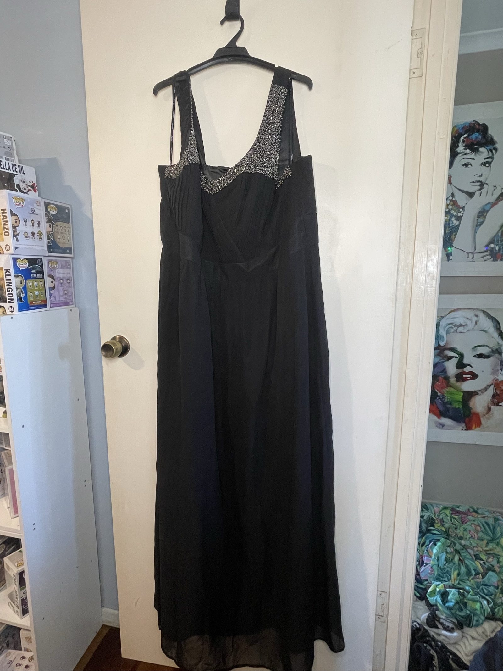 City Chic Women's Black Embellished Maxi Dress Large