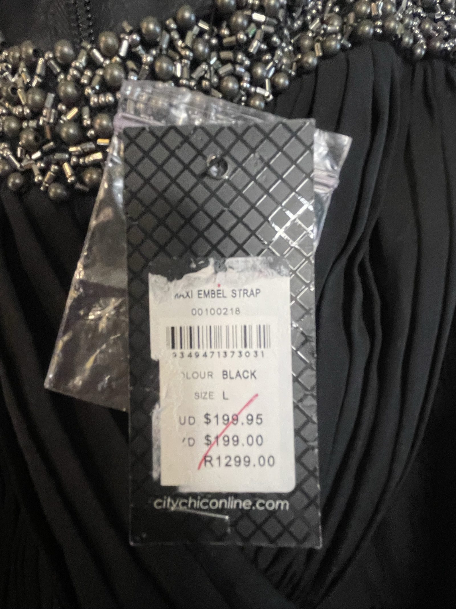 City Chic Women's Black Embellished Maxi Dress Large image 6