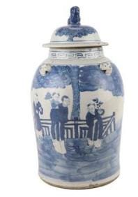 Vintage Style Blue and White Chinese Ginger Jar with Lid – Hand-Painted Decor image 4