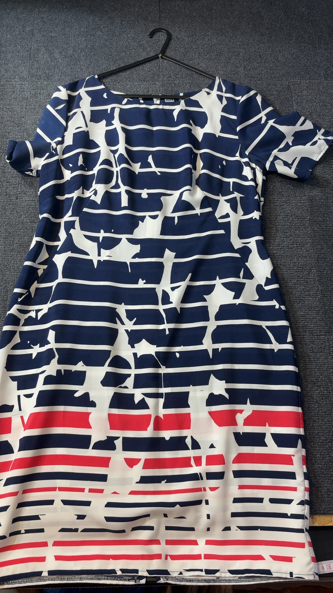 Papaya Women's Navy & White & Red Printed Dress Size 16 Polyester excellent condition