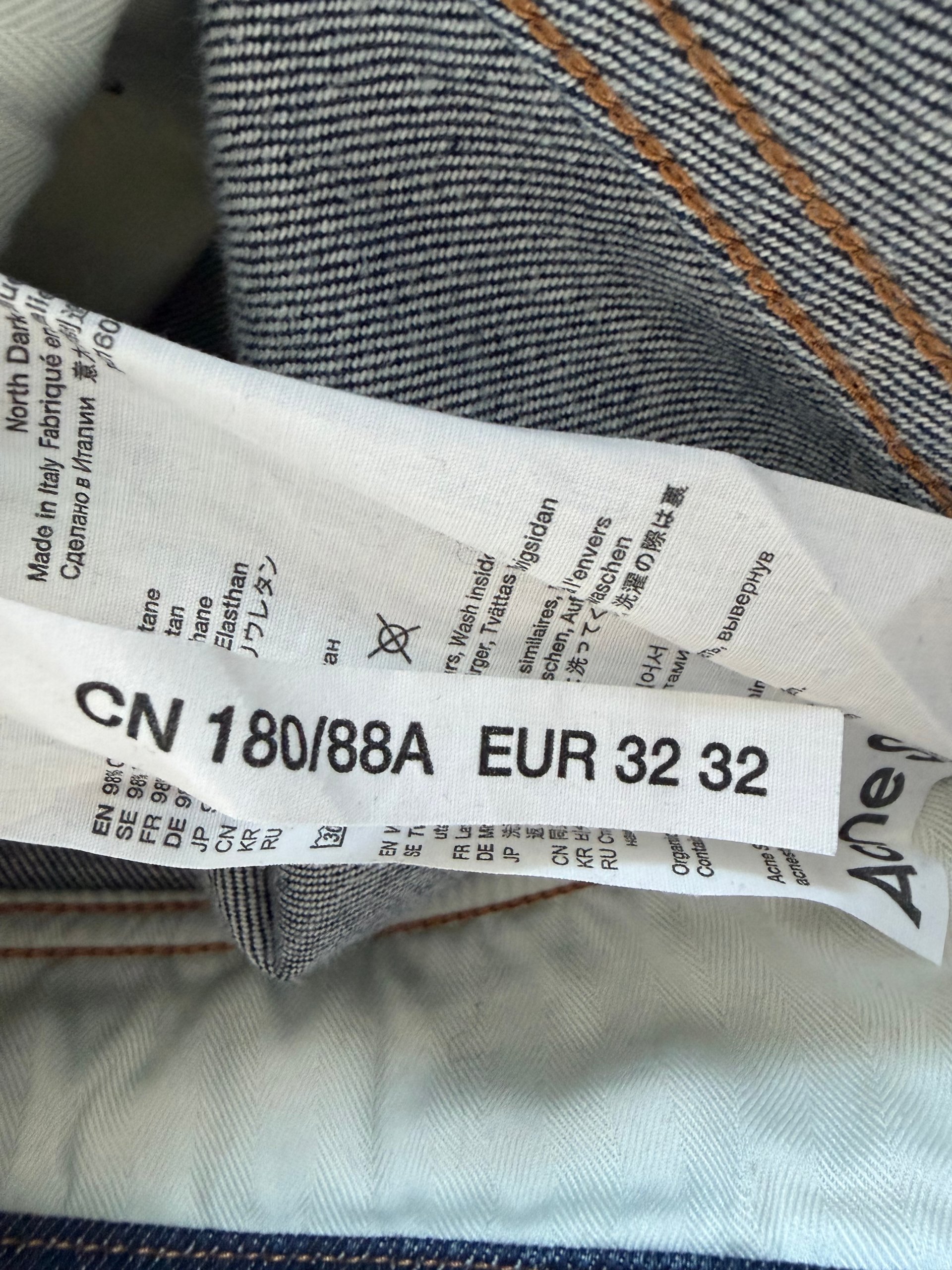 Acne Studios Blue Slim Fit Jeans 32 waist 32 leg Denim image 7