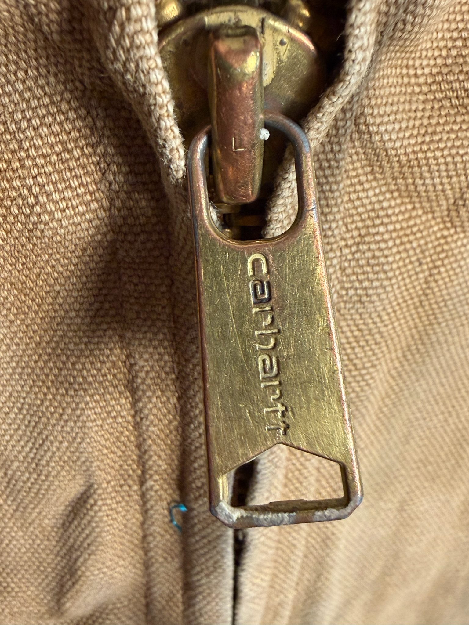 Vintage Carhartt Brown Hooded Work Jacket Large Heavy Duty Canvas image 3