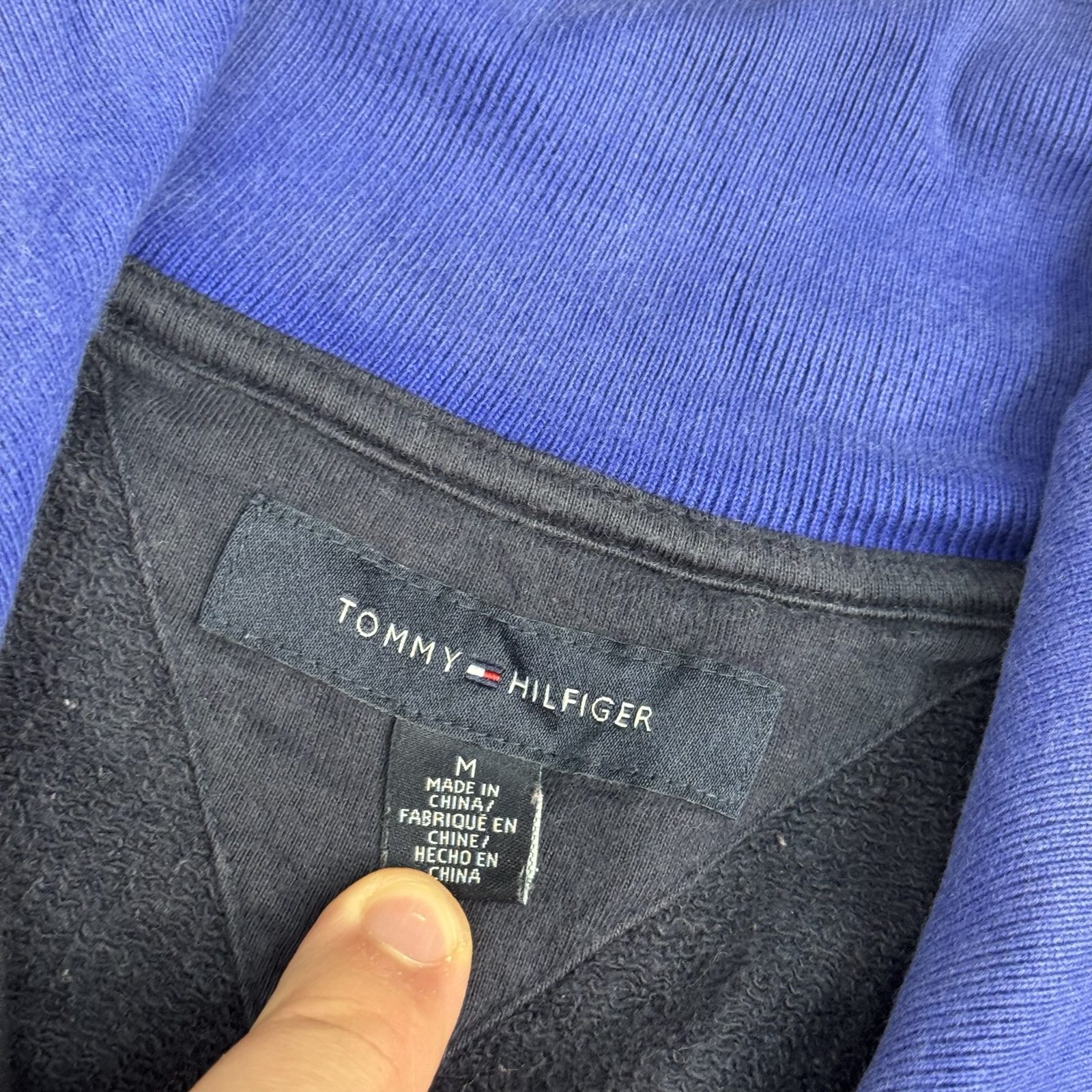 Tommy Hilfiger Navy & Blue Men’s Zip Front Sweatshirt Medium image 3