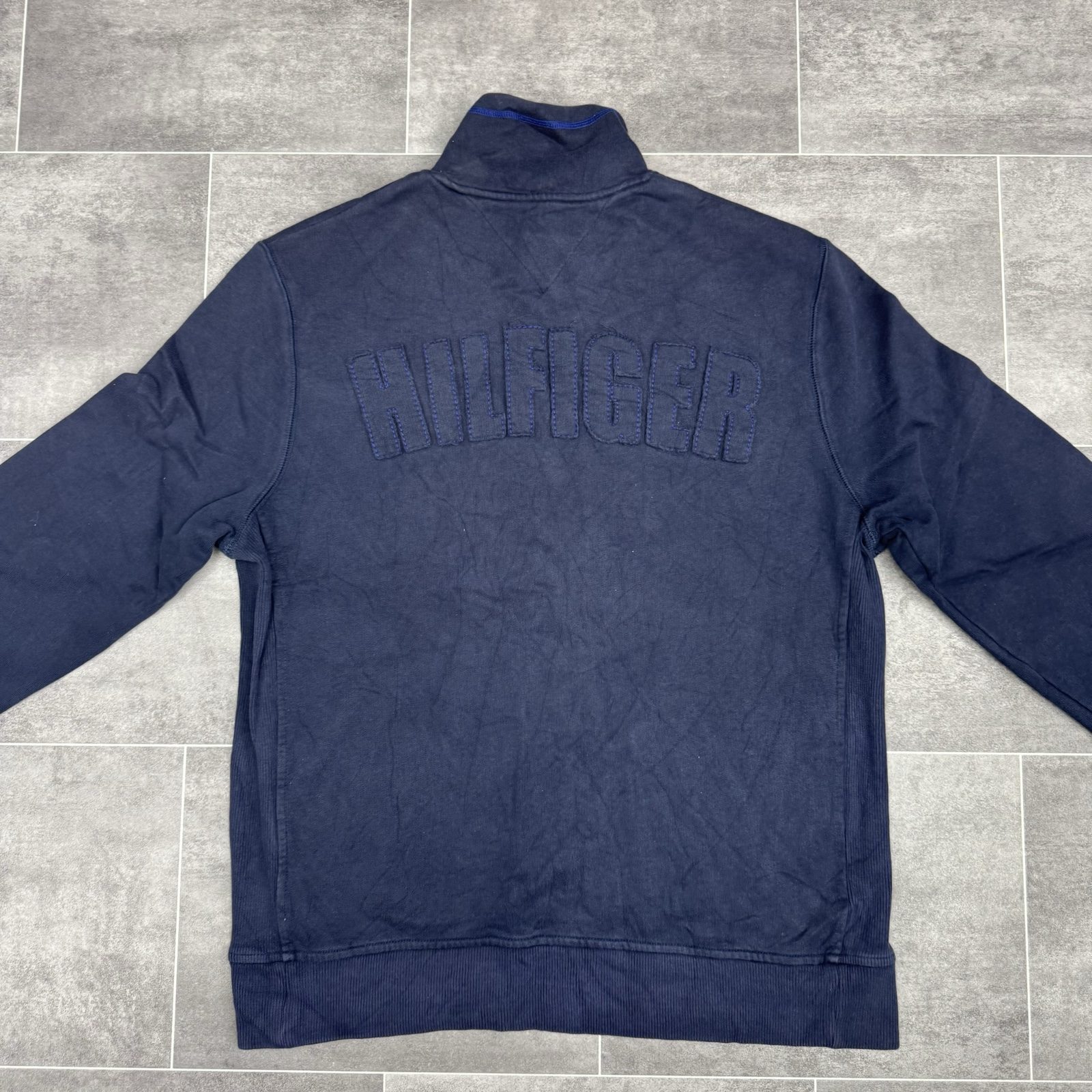 Tommy Hilfiger Navy & Blue Men’s Zip Front Sweatshirt Medium image 4