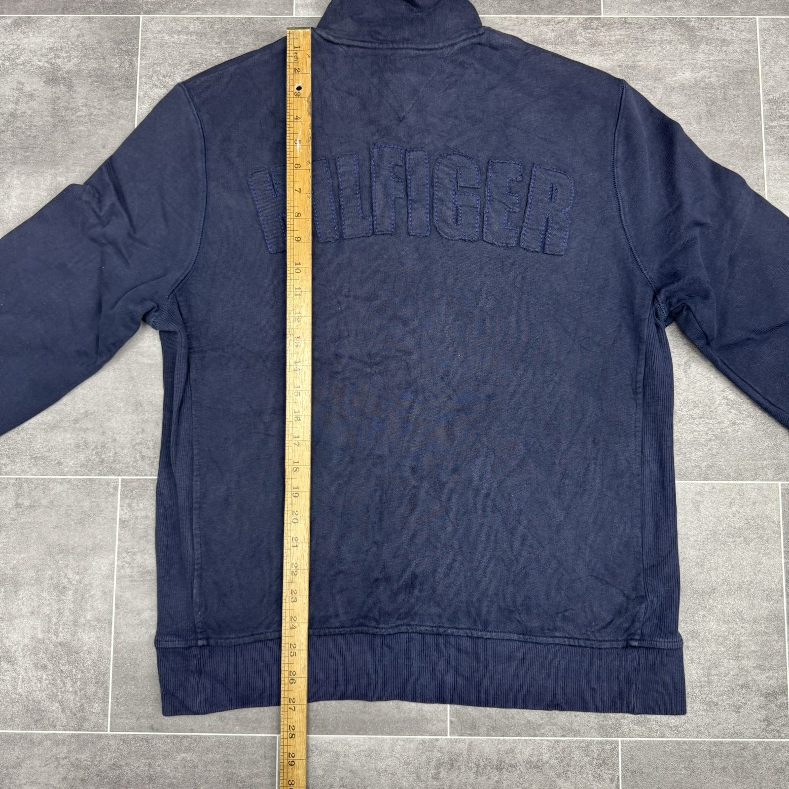 Tommy Hilfiger Navy & Blue Men’s Zip Front Sweatshirt Medium image 5