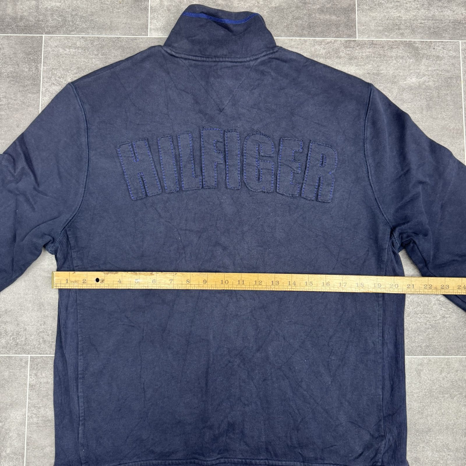 Tommy Hilfiger Navy & Blue Men’s Zip Front Sweatshirt Medium image 6