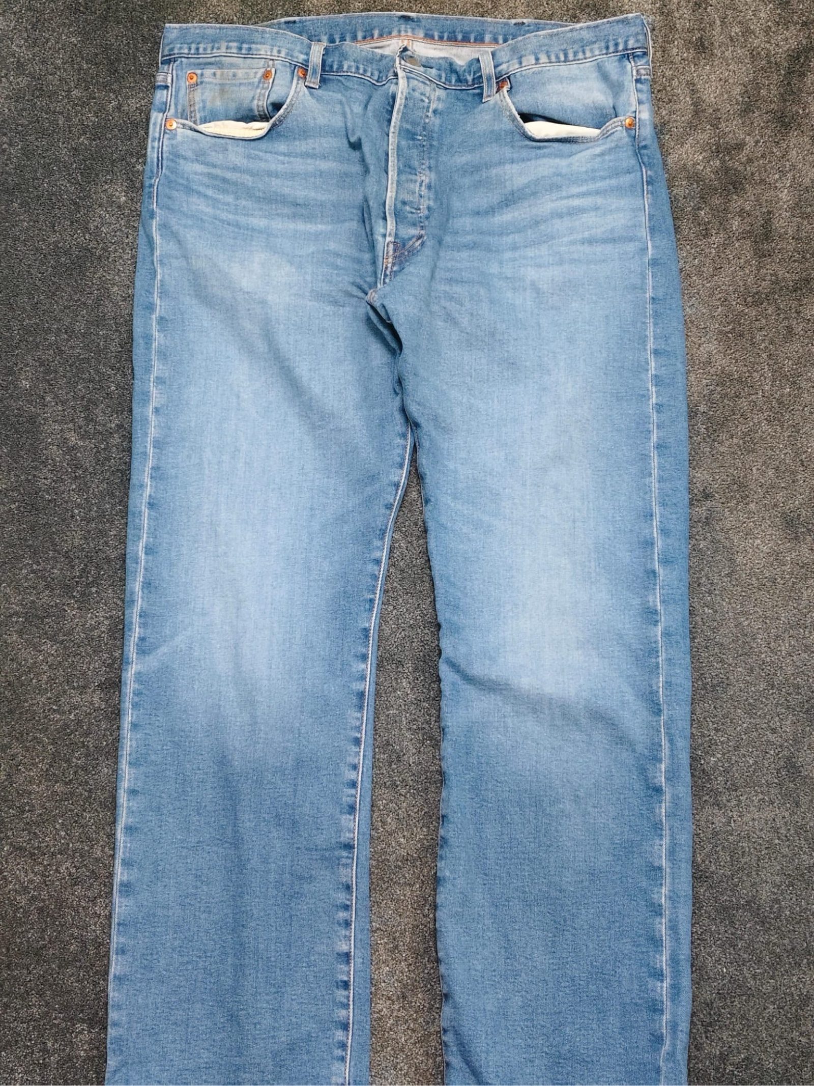 Levi's Men's Light Blue Denim Jeans 34 Button Fly