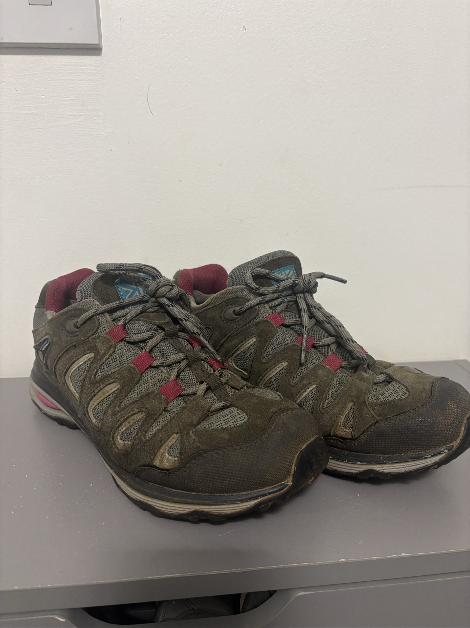 Karrimor Brown & Pink Waterproof Breathable Walking Shoes UK 6
