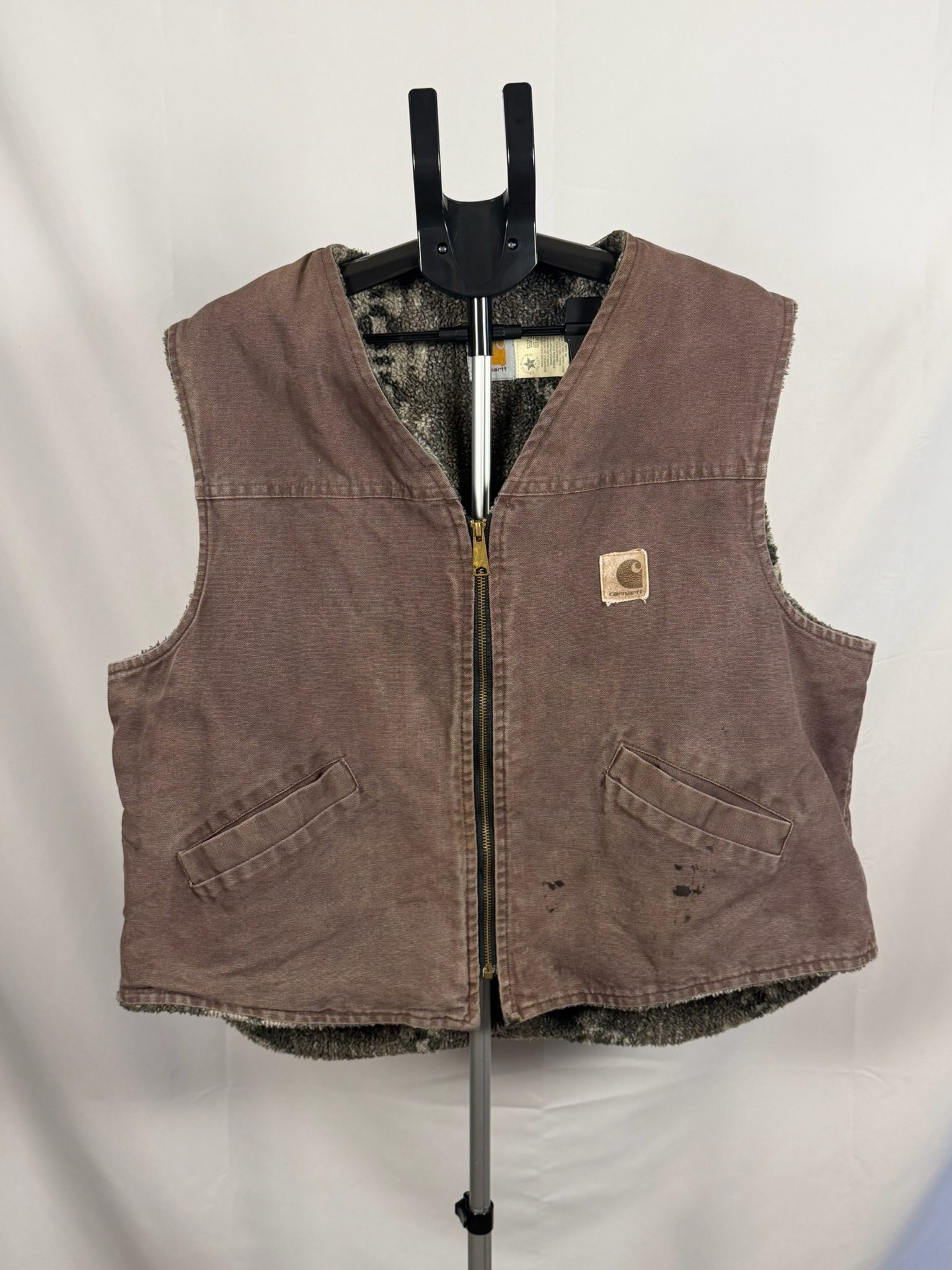 Carhartt Men's Brown Sherpa Vest 2X-Large Vintage Style