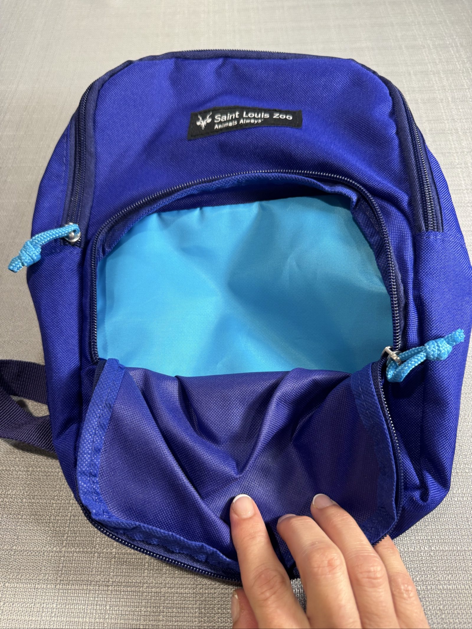 DRAFT Saint Louis Zoo Kids Mini Backpack – Purple Blue – One Size image 5