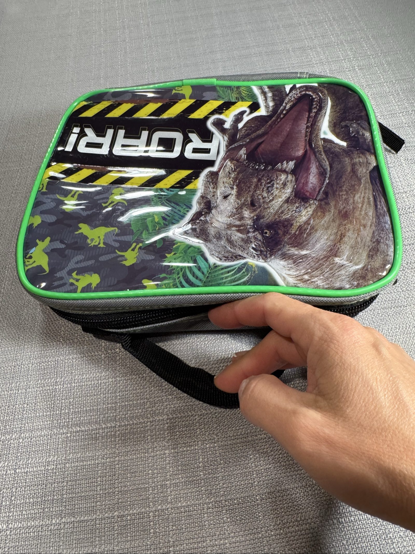 Jurassic World Dinosaur Roar Lunch Bag – Green Black – One Size image 2
