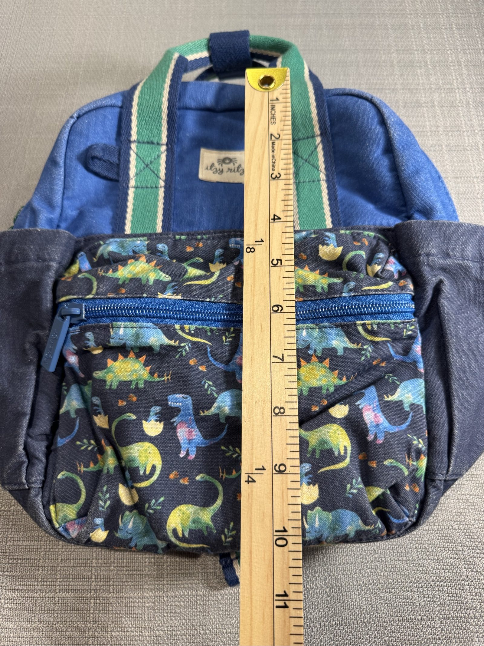 DRAFT READY Itzy Ritzy Kids Dinosaur Toddler Backpack – Blue Green – Small image 2