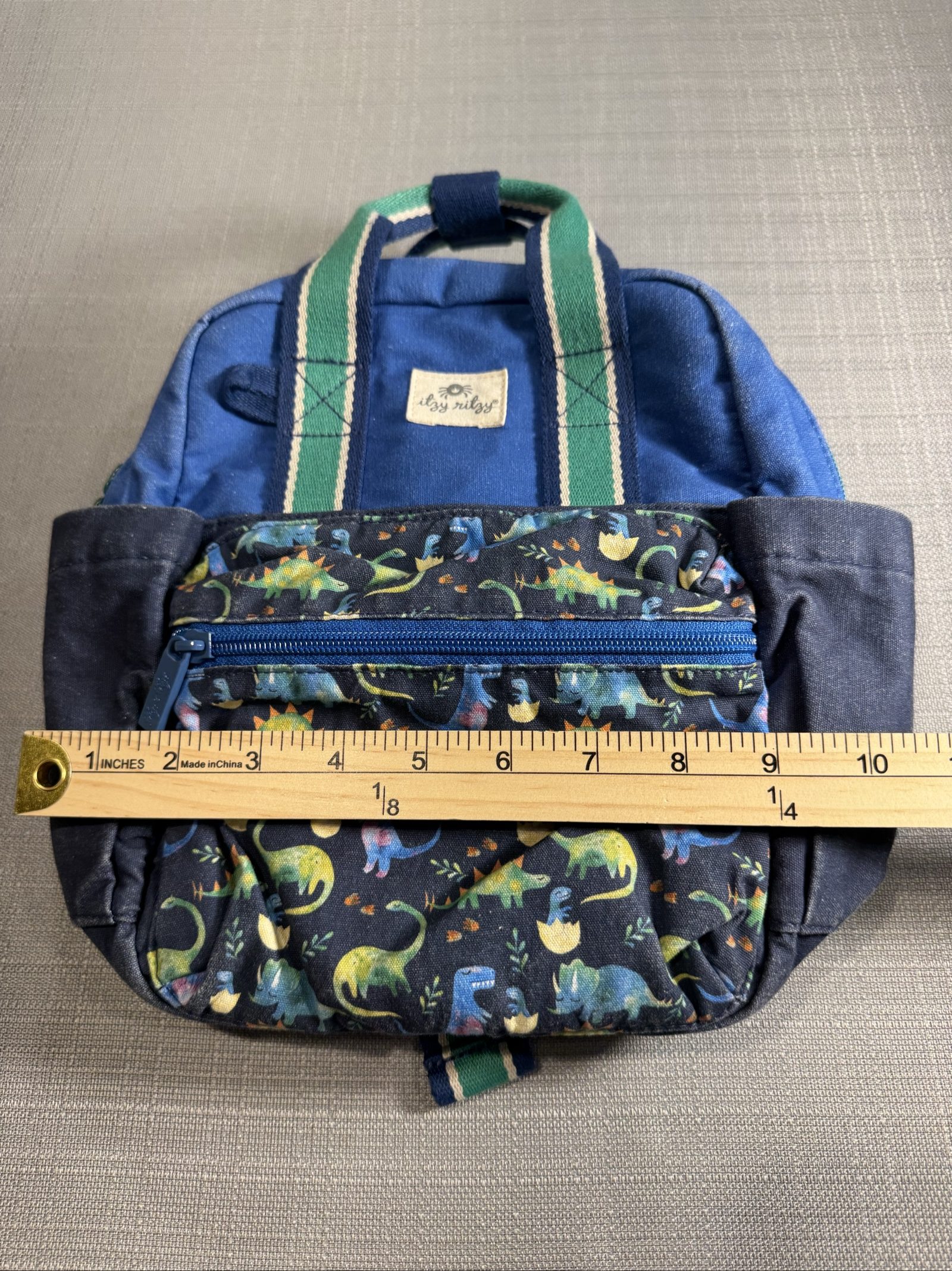 DRAFT READY Itzy Ritzy Kids Dinosaur Toddler Backpack – Blue Green – Small image 3