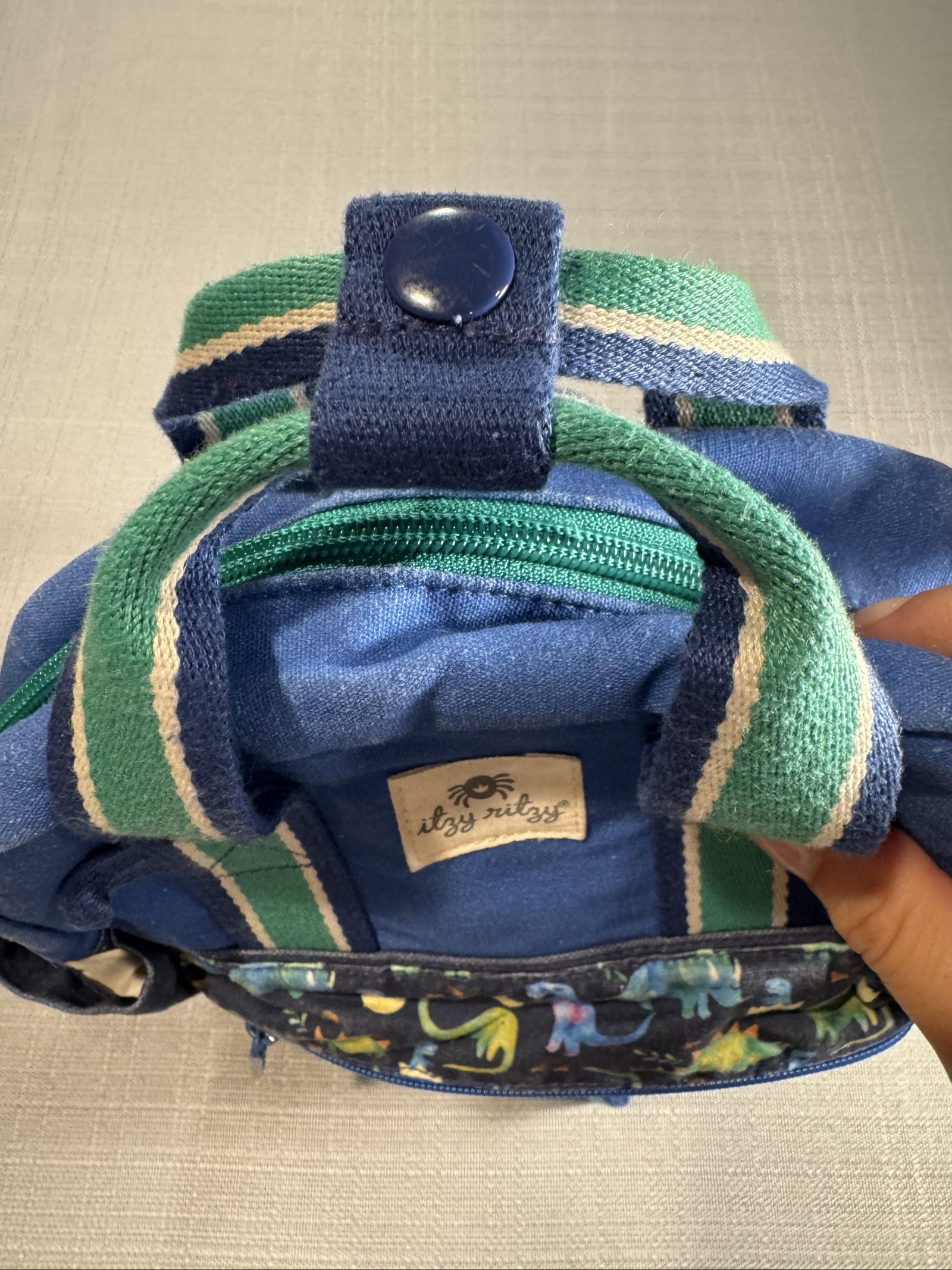 DRAFT READY Itzy Ritzy Kids Dinosaur Toddler Backpack – Blue Green – Small image 6