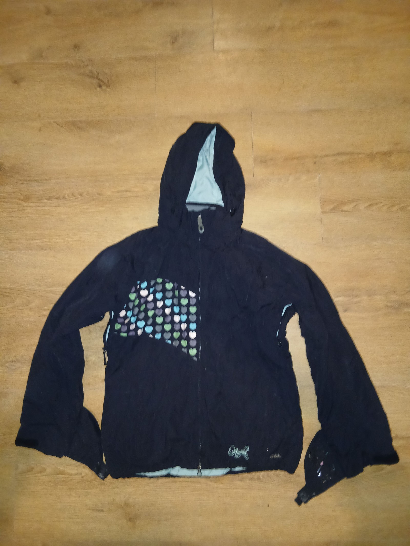 Animal Black & Multi Colour Hooded Jacket Medium