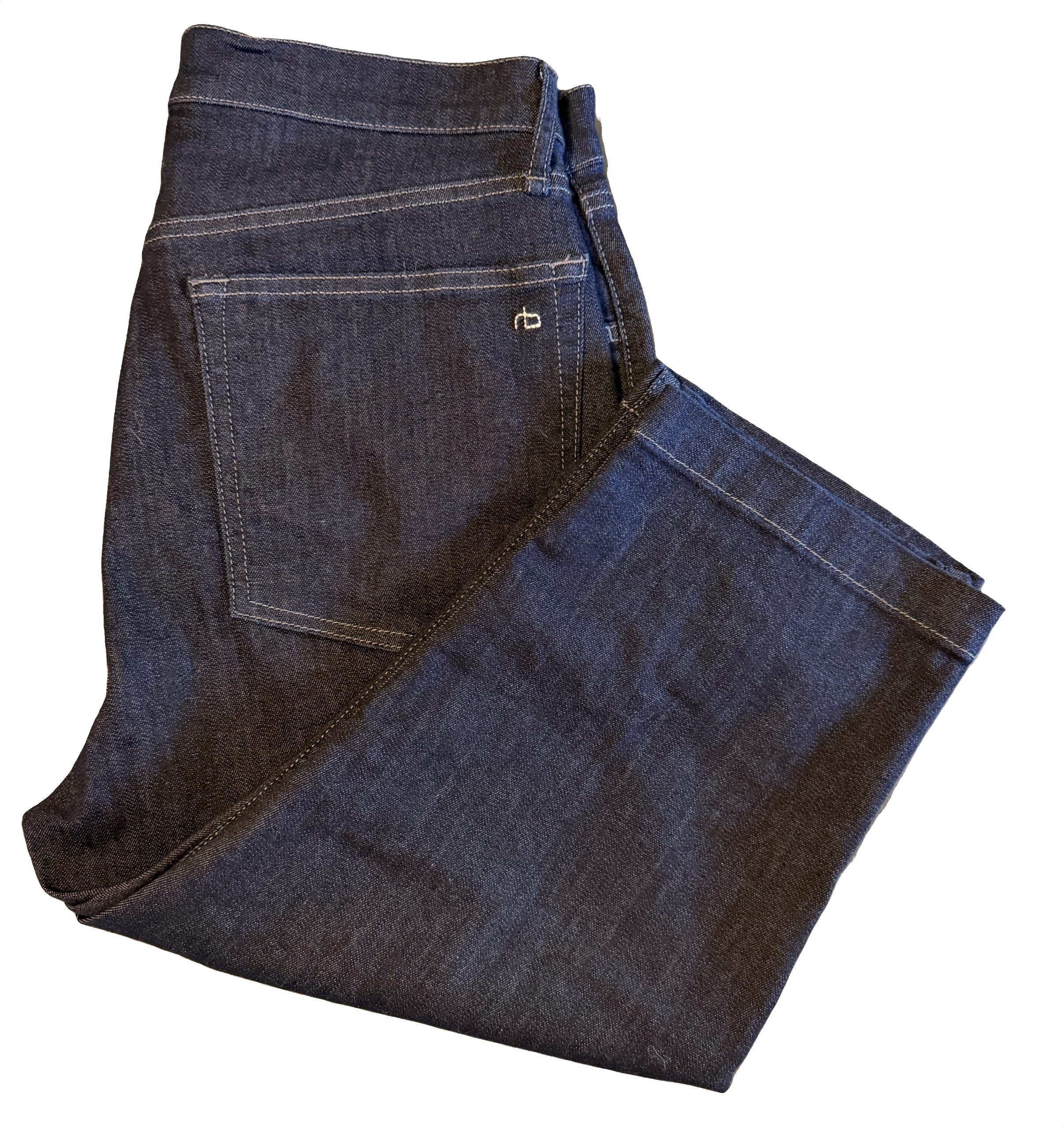 Rag & Bone Katie Capri Front Seam Denim Jeans Rinse Dark Indigo Wash 31