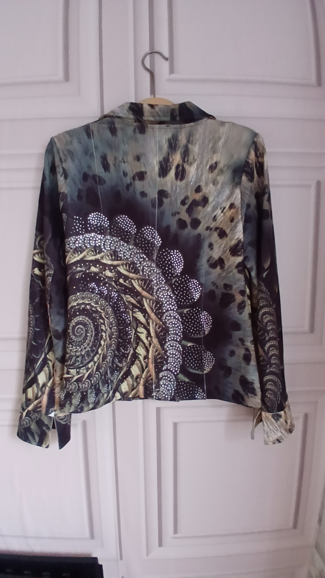 Ciro Esposito Embellished Patterned Blazer Medium Silver Buttons image 2