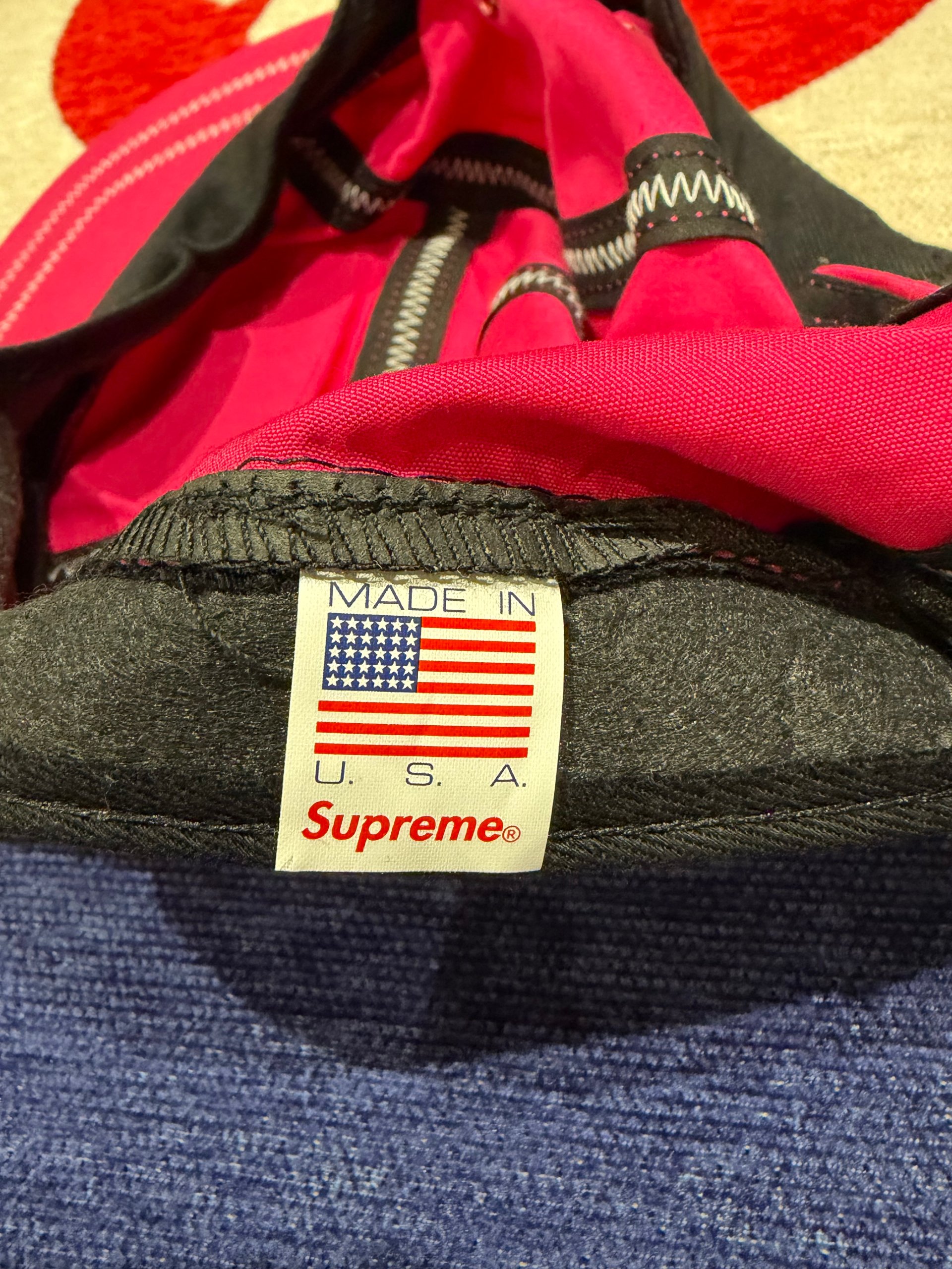 Supreme Pink Camp Cap Hat image 2
