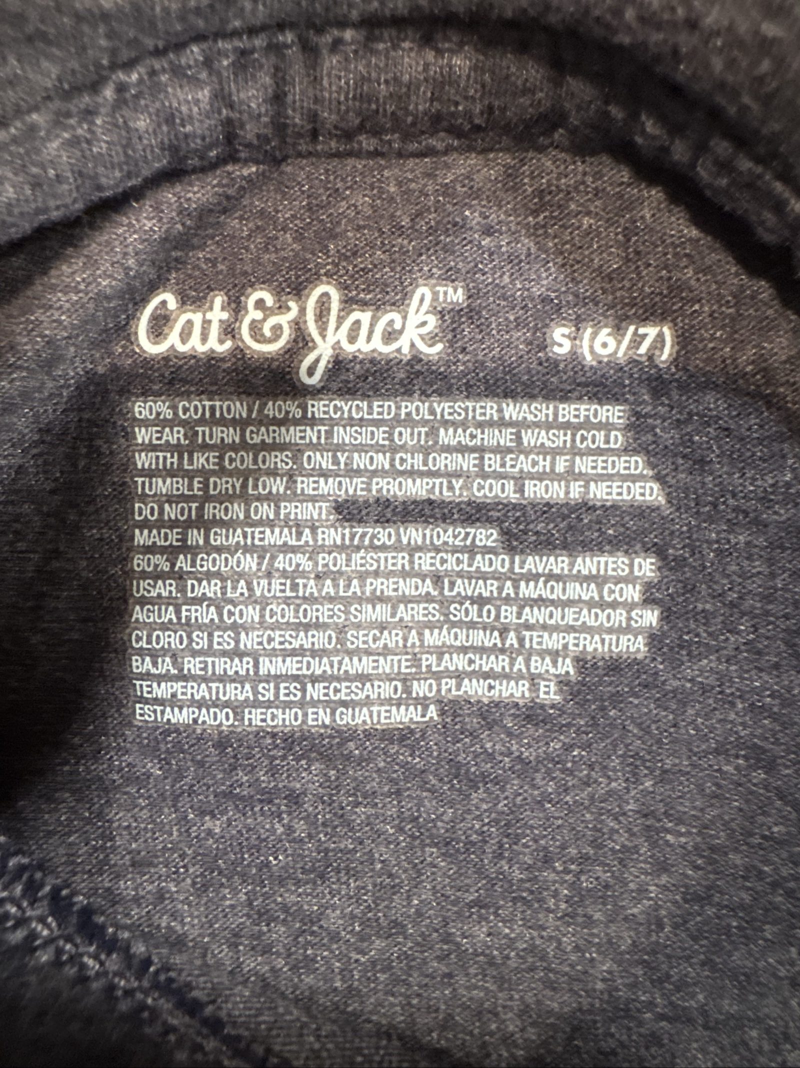 Boy's Cat & Jack Astronaut Graphic Short Sleeve T-shirt – Heather Navy - Size (6/7) image 3