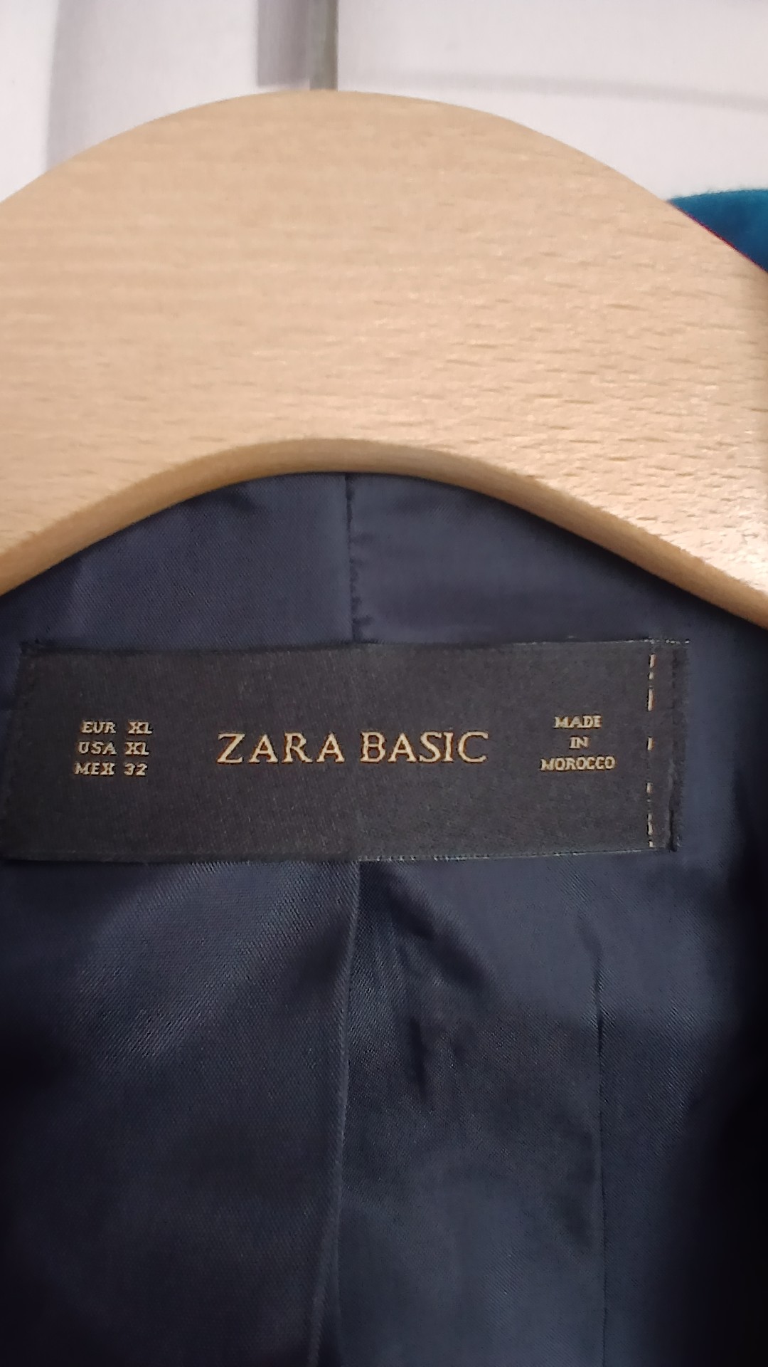 Zara Blue Basic Blazer Zip Pockets Eur XL image 5
