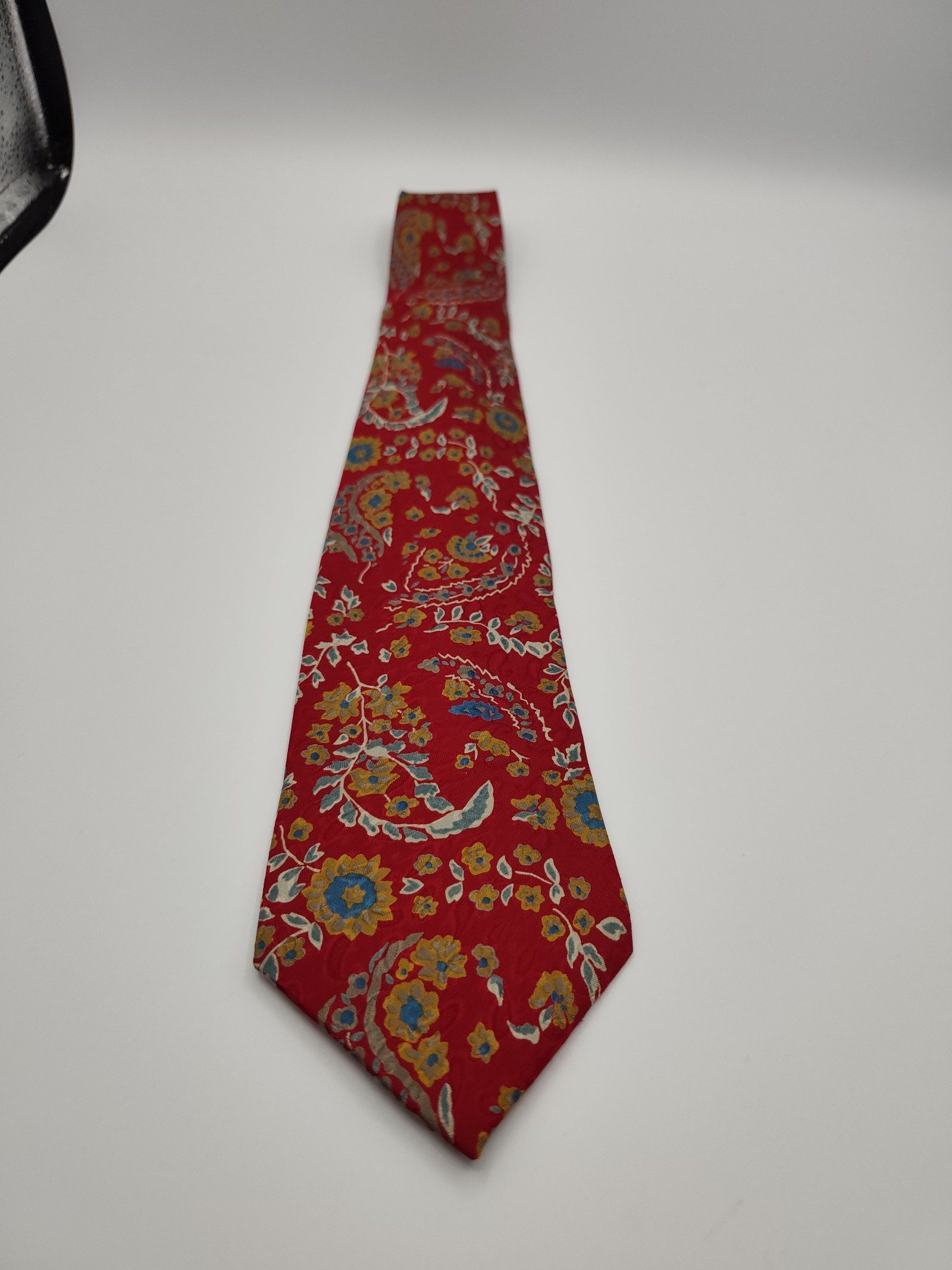 Bally Red Floral Silk Tie image 6