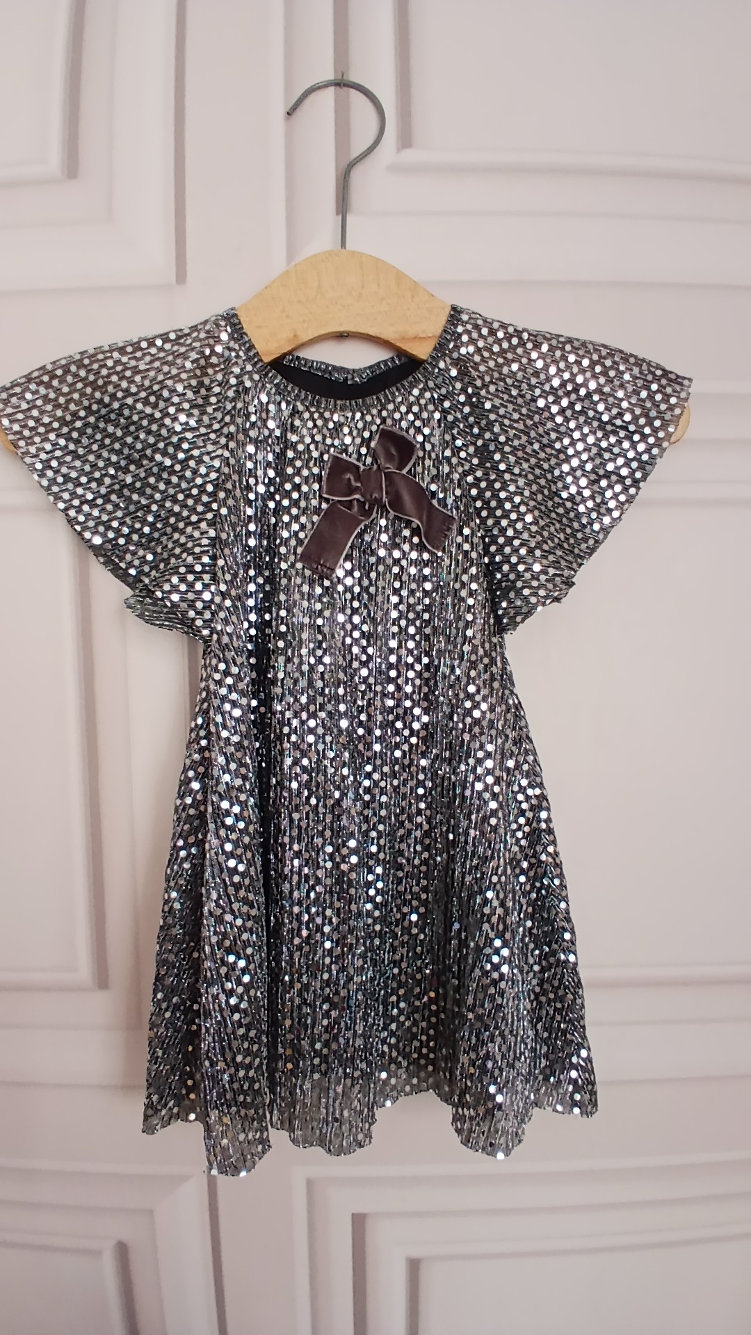 Next Silver Metallic Spot Dress 12-18 Months