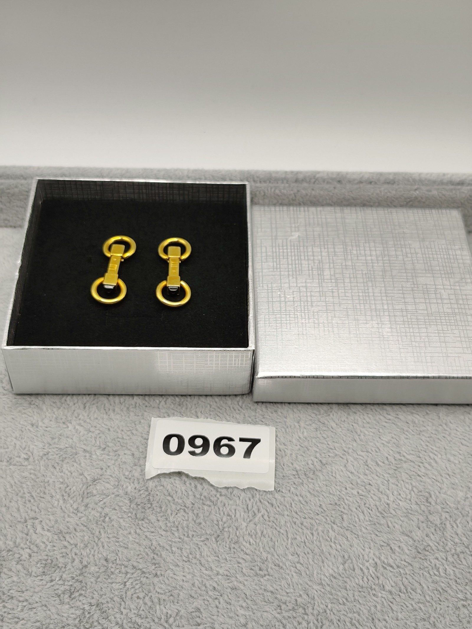 Dunhill Gold-Tone Interlocking Rings Cufflinks