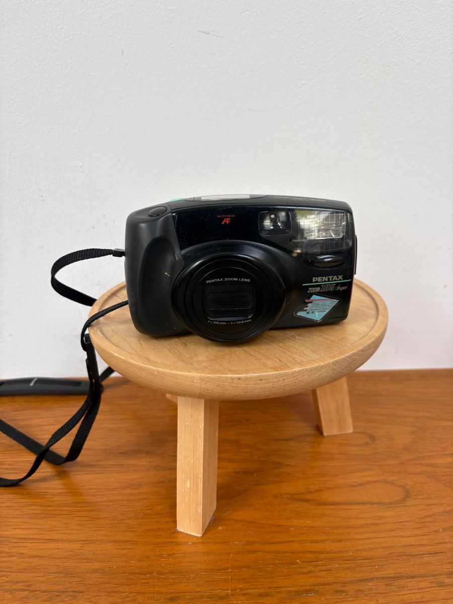 Pentax Zoom 105 Super 35mm Kompaktkamera 38–105mm Autofokus schwarz 90er