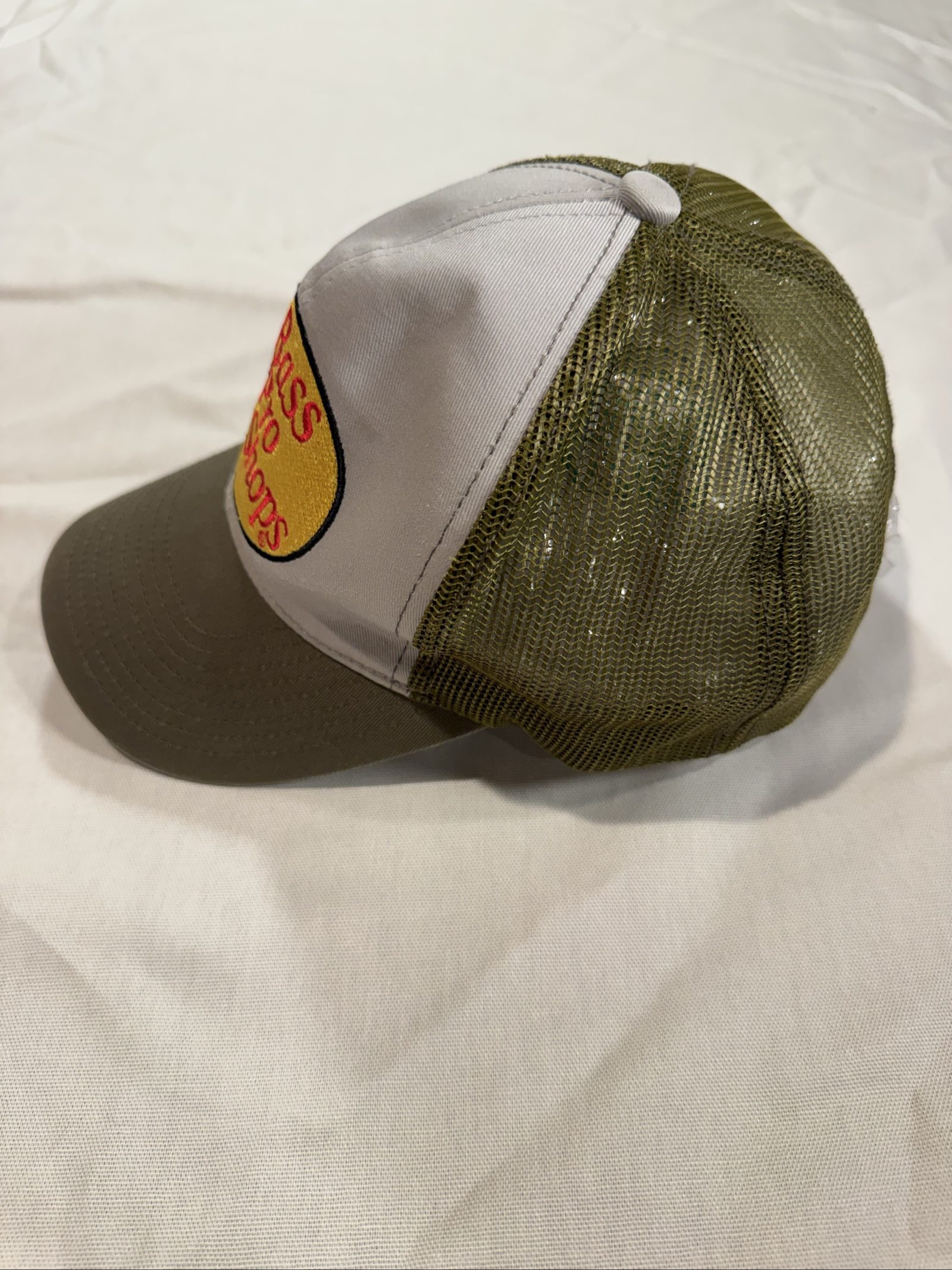 Bass Pro Shops Fishing Mesh Trucker Hat – Gray Olive – Adjustable image 2