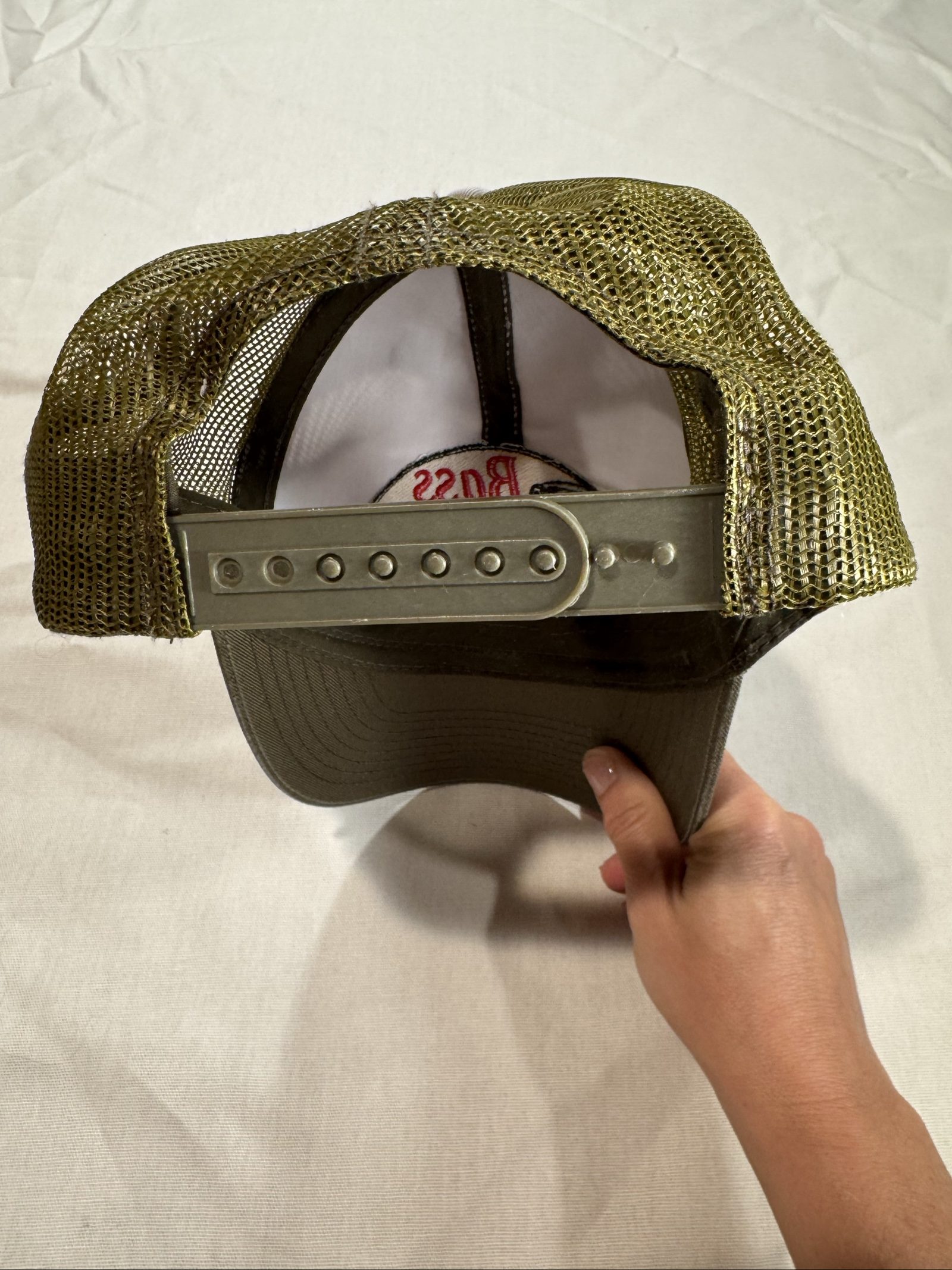 Bass Pro Shops Fishing Mesh Trucker Hat – Gray Olive – Adjustable image 3