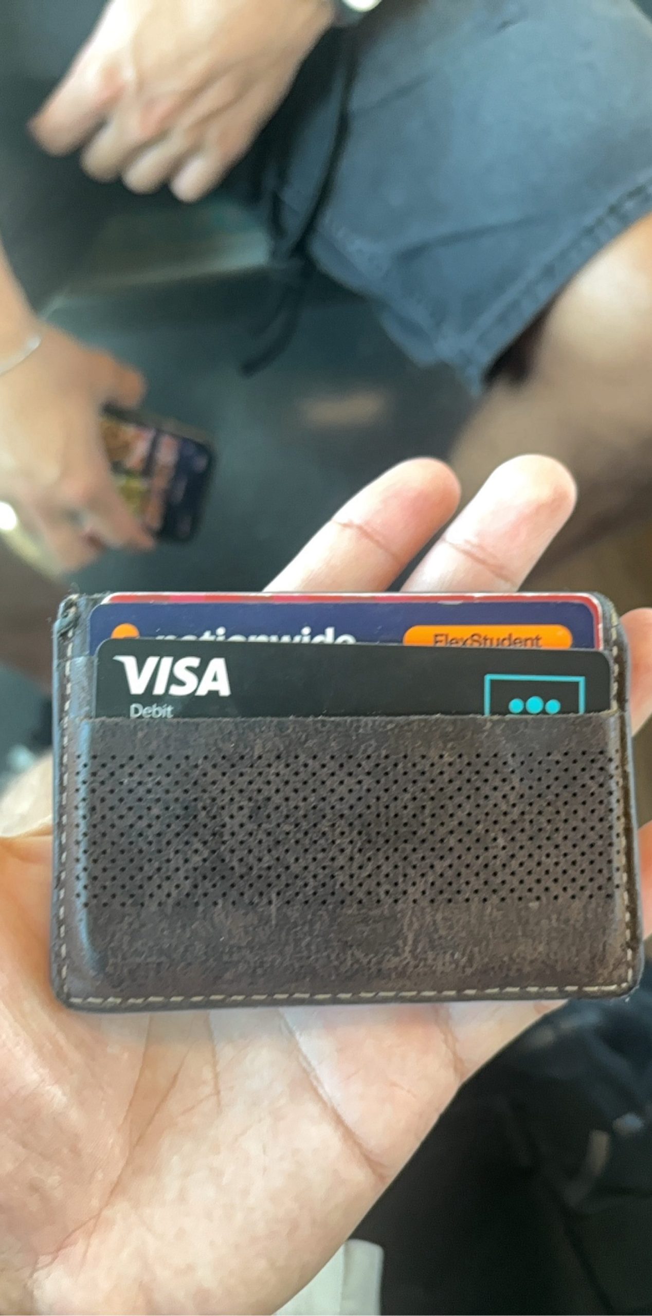 Brown Leather Card Holder Wallet