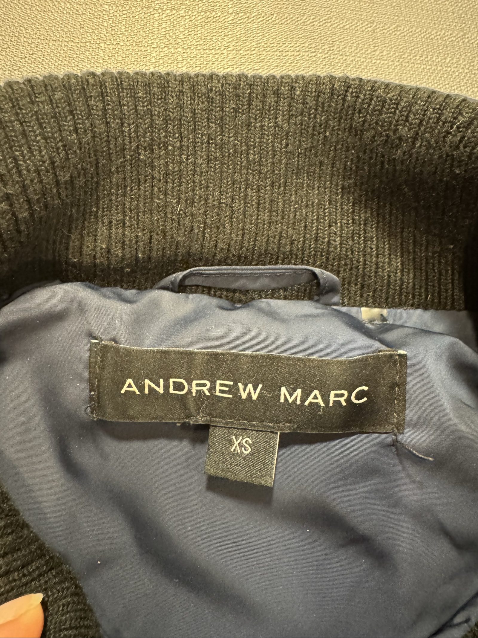 Women’s Andrew Marc Quilted Zip Vest – Navy – XS image 6