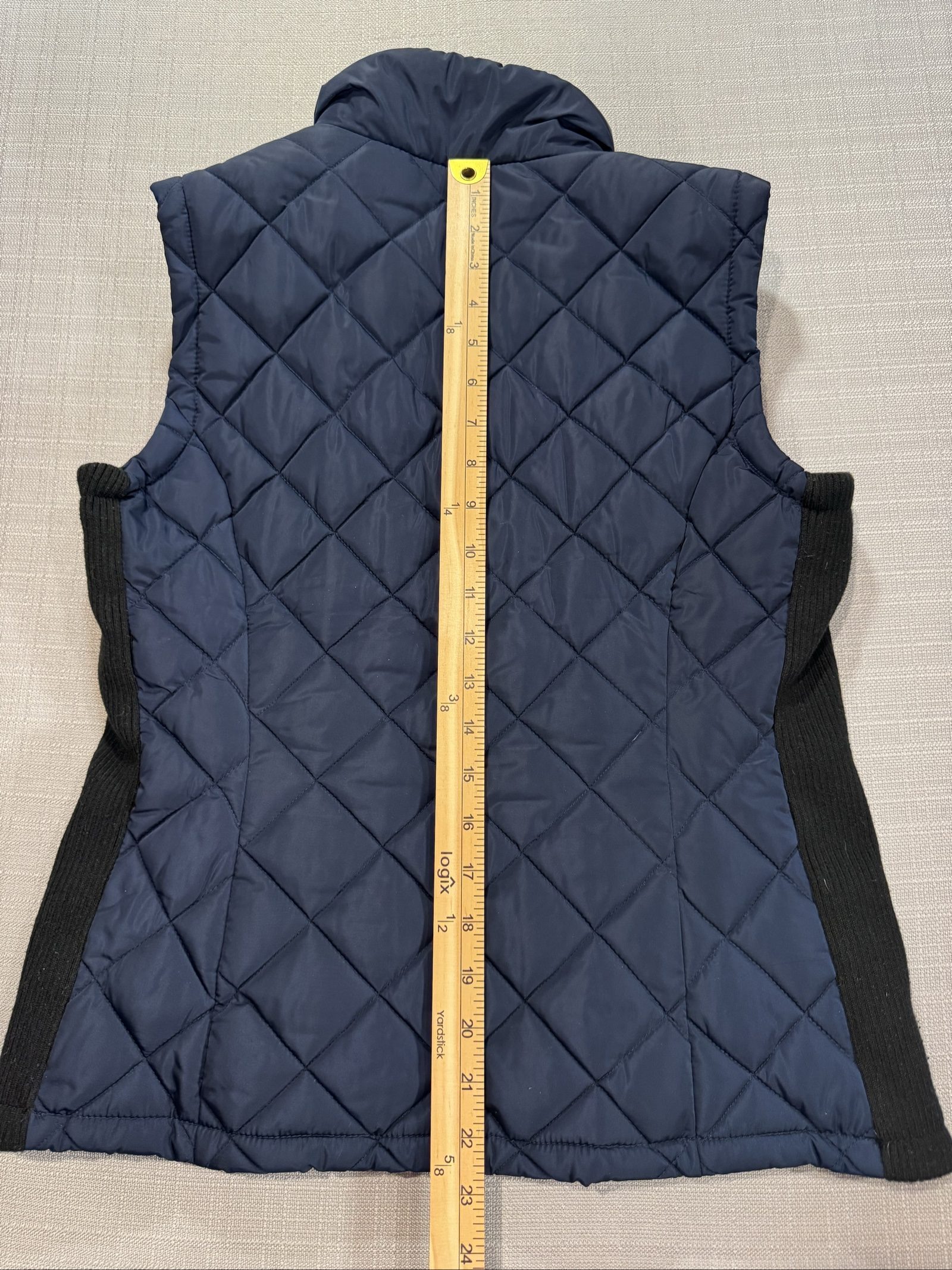 Women’s Andrew Marc Quilted Zip Vest – Navy – XS image 8