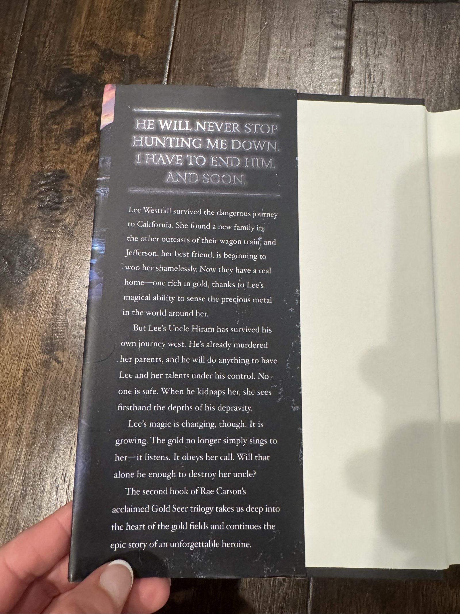DRAFT READY Like a River Glorious – Rae Carson – Hardcover Fantasy Novel image 4