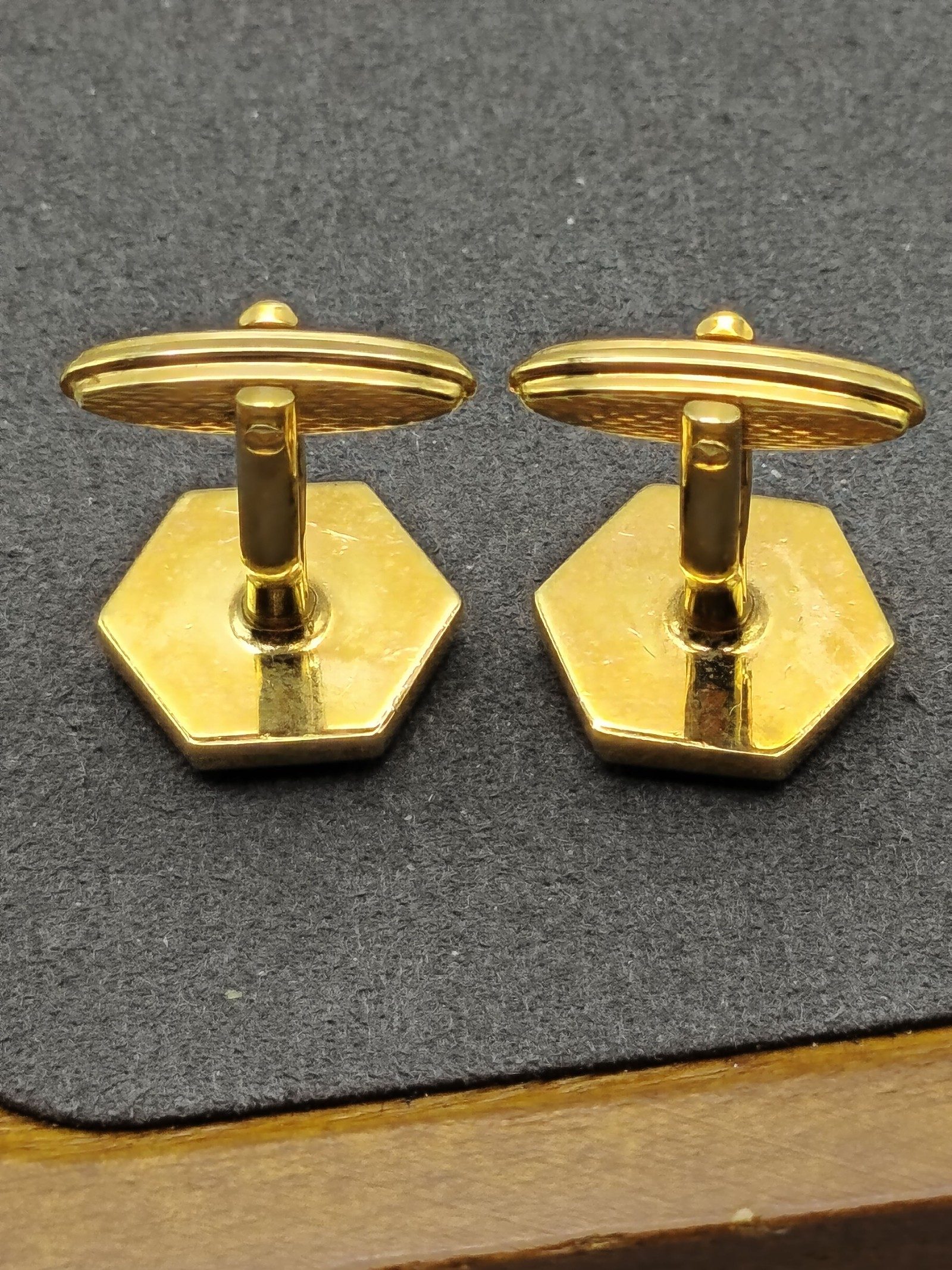 Dunhill Black & Gold Hexagonal Cufflinks image 8