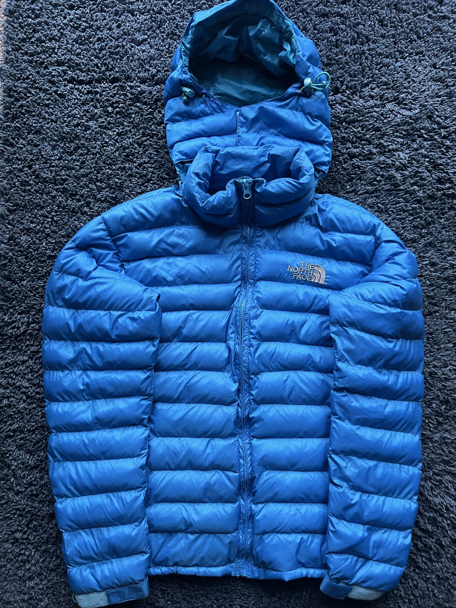 The North Face Blue Puffer Jacket Medium Goose Down Fill