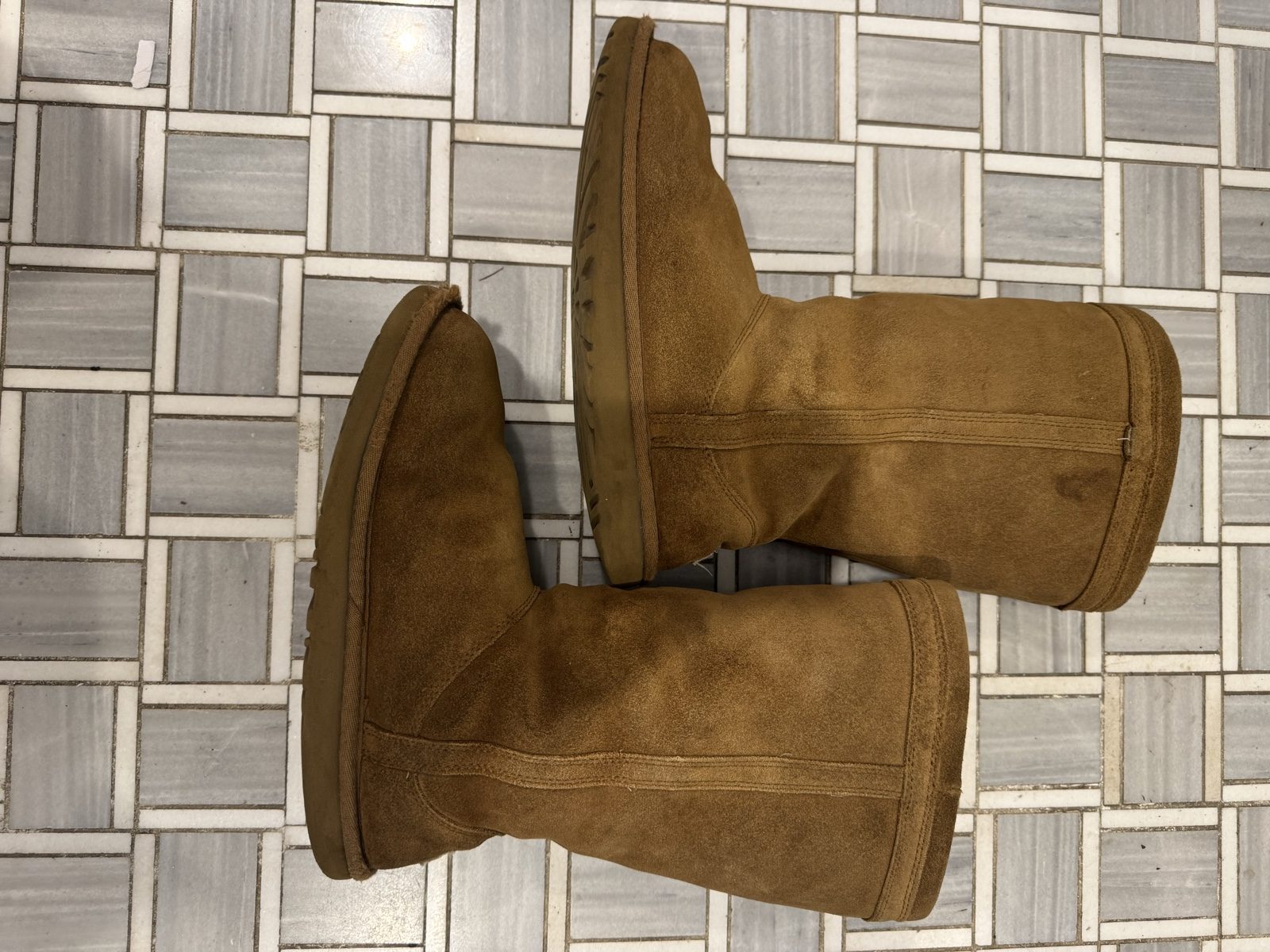 UGG Australia Women’s Classic Tall Suede Shearling Boots – Chestnut – 6 image 3