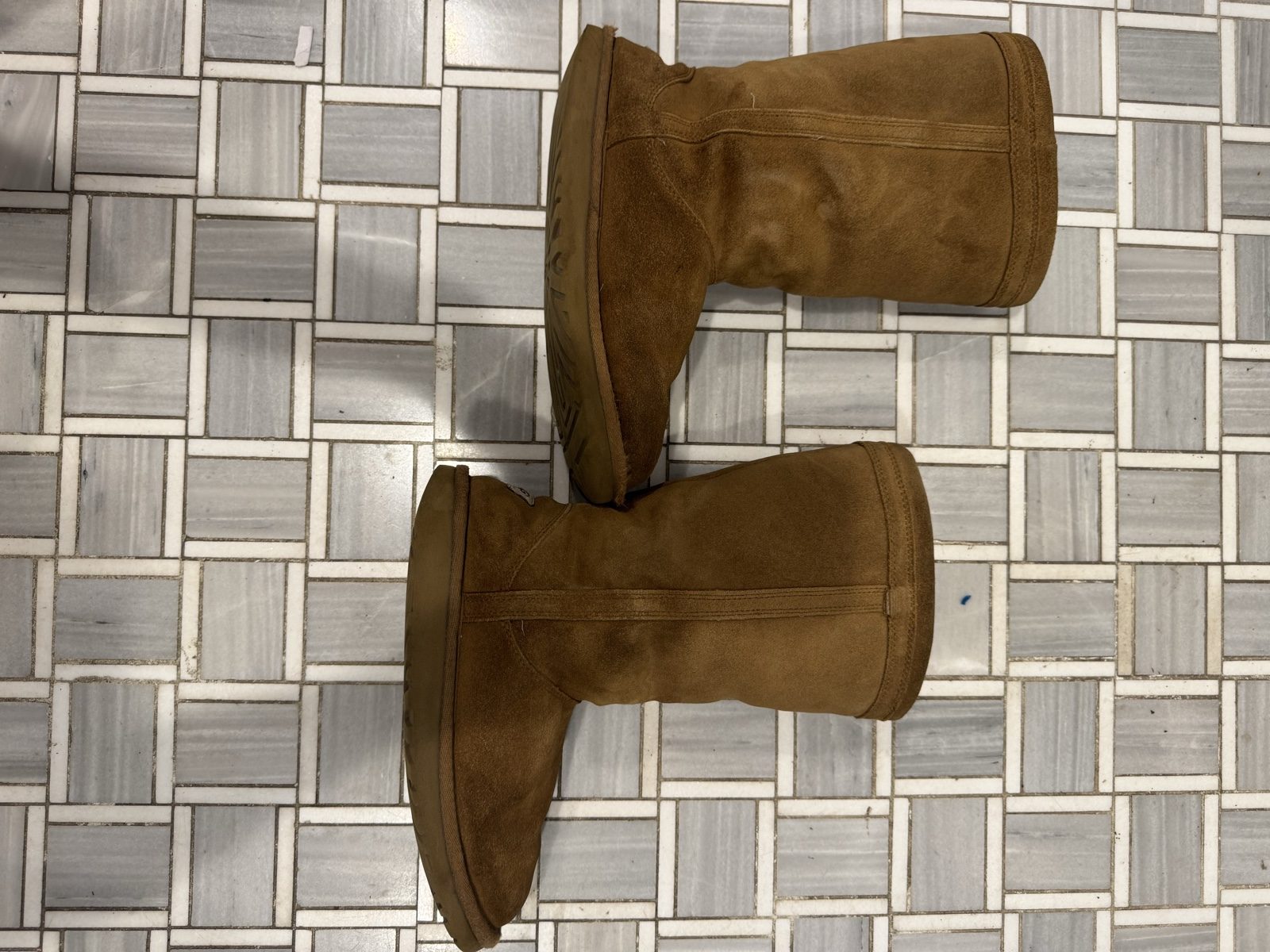UGG Australia Women’s Classic Tall Suede Shearling Boots – Chestnut – 6 image 4
