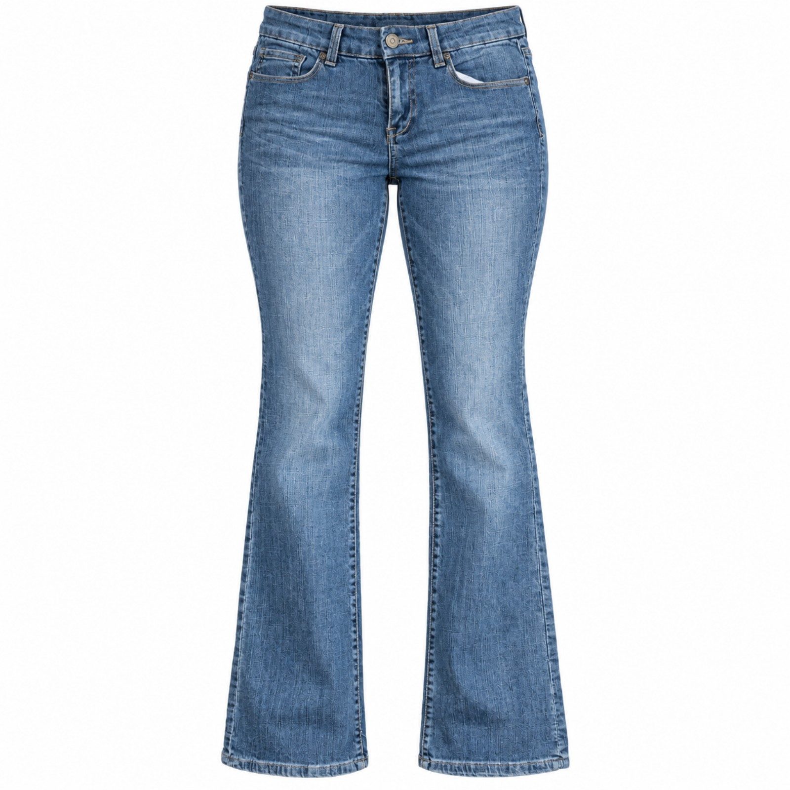 Seven 7 Women's Flare Boot Cut Size 28 Embroidered Pockets Medium Wash Wide Leg