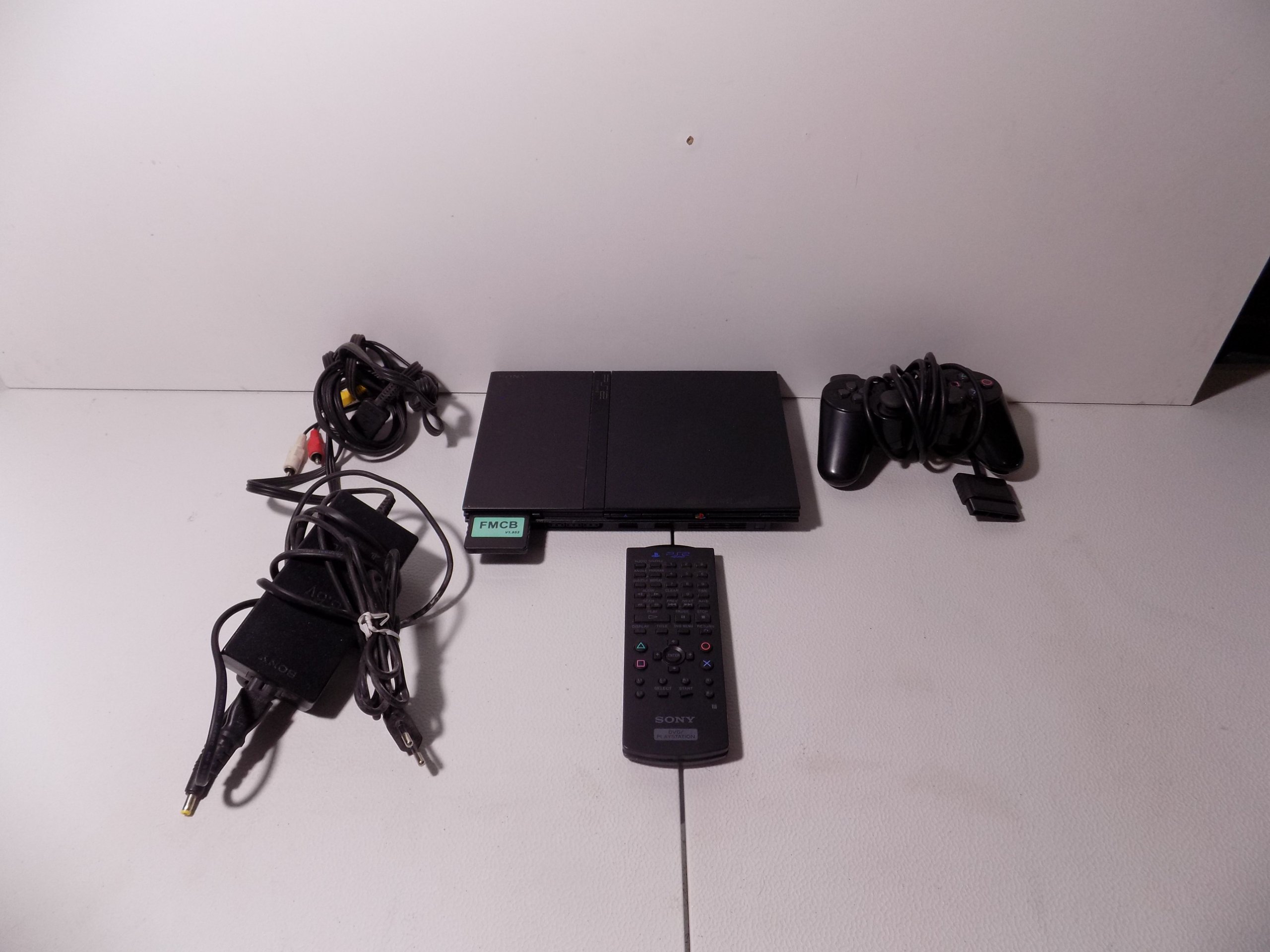 Sony PlayStation 2 Slim Nera MOD USB Console con Controller e Telecomando image 2