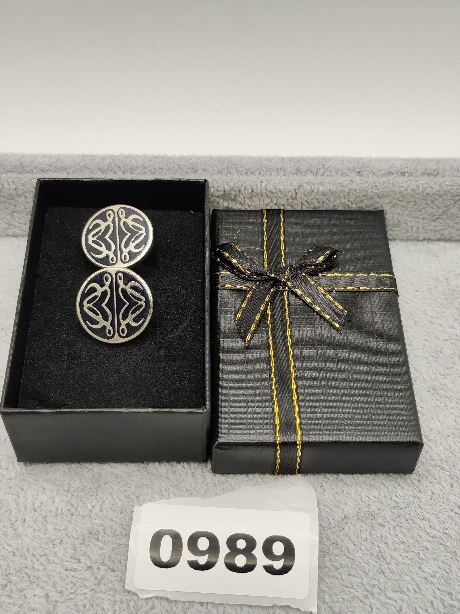 Loewe Black & Silver tone Cufflinks with Box