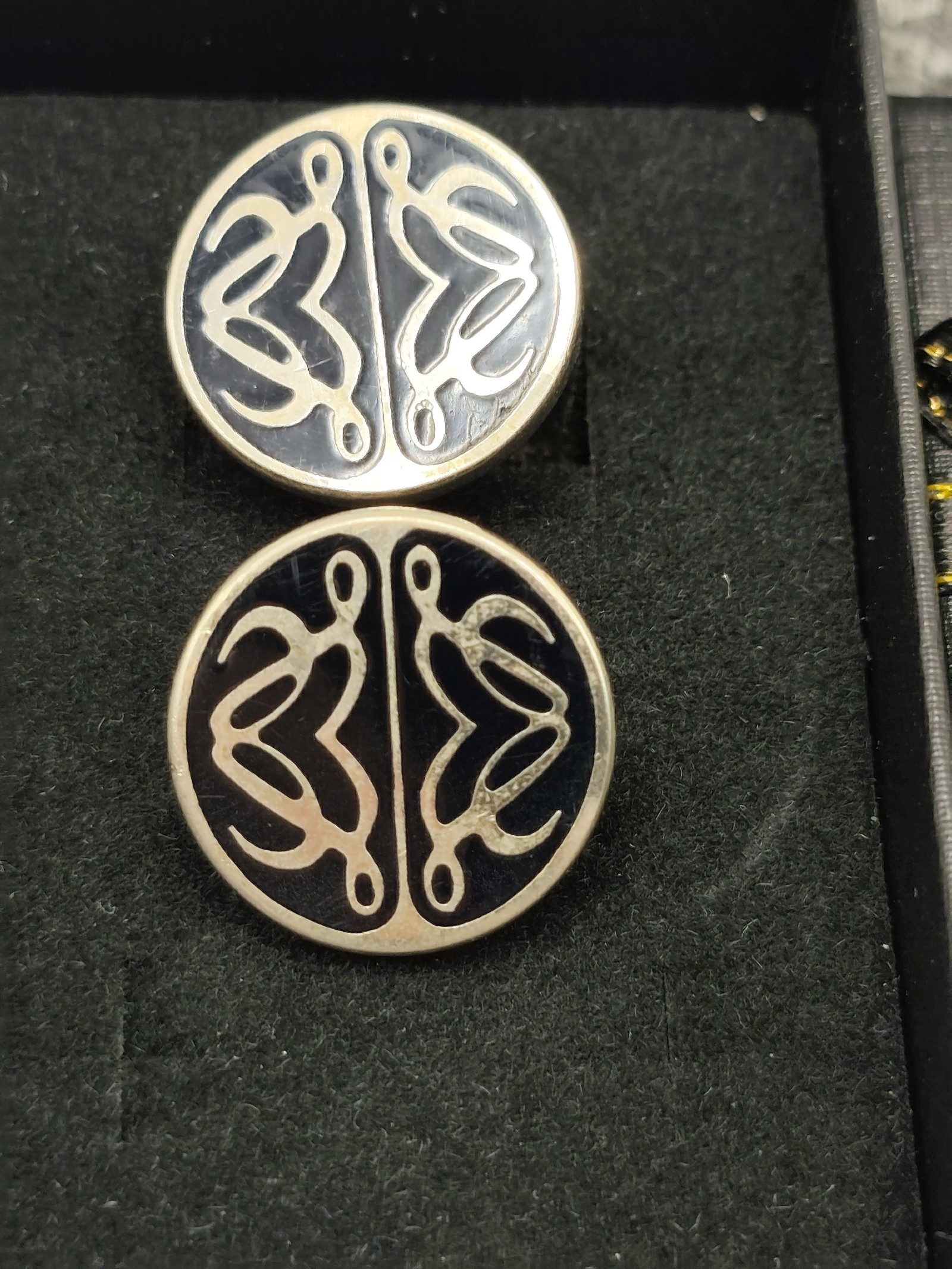Loewe Black & Silver tone Cufflinks with Box image 2