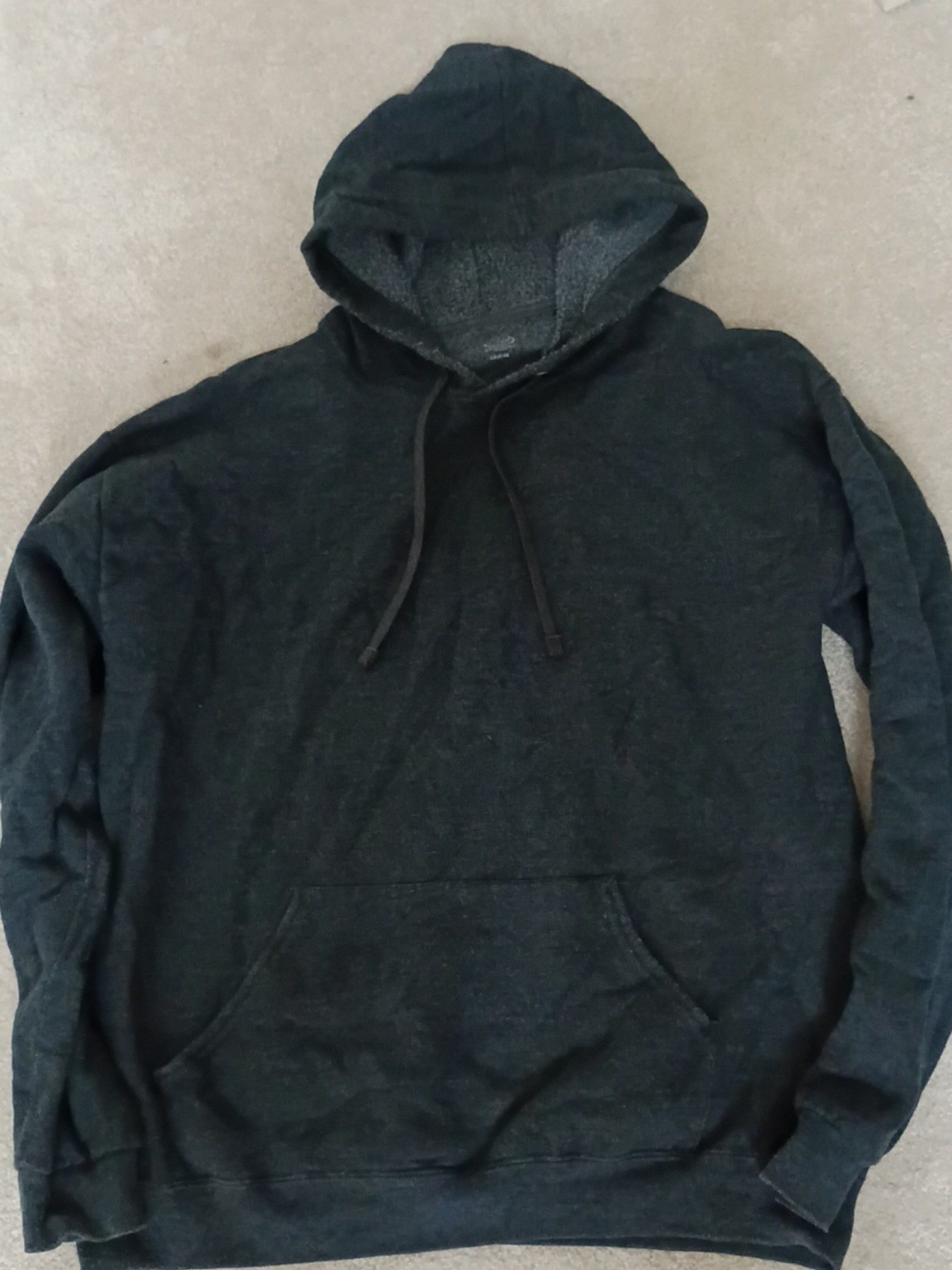 Atheltic Works Men's Charcoal Grey Hoodie Large