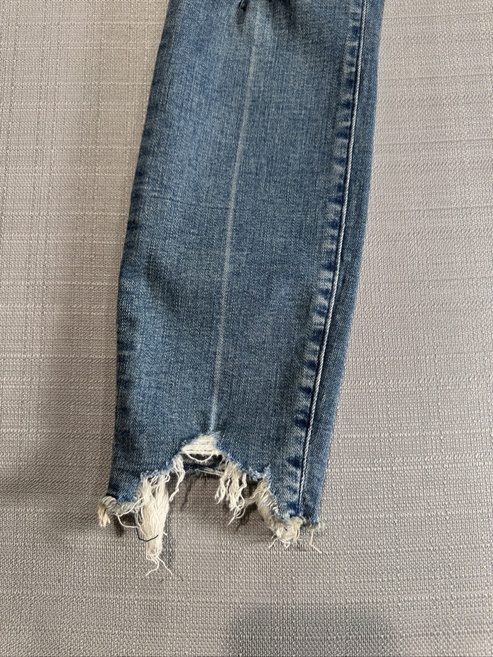Women’s Abercrombie & Fitch Super Skinny Ankle Distressed Jeans – Blue – 26 image 2
